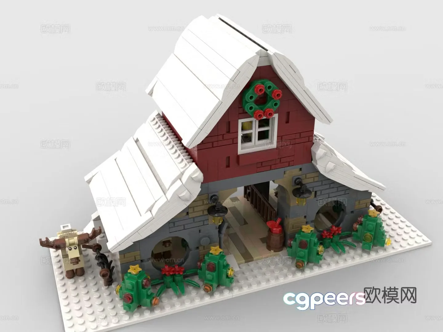 Lego LEGO toys building blocks Christmas igloo reindeer Christmas toys 3d model