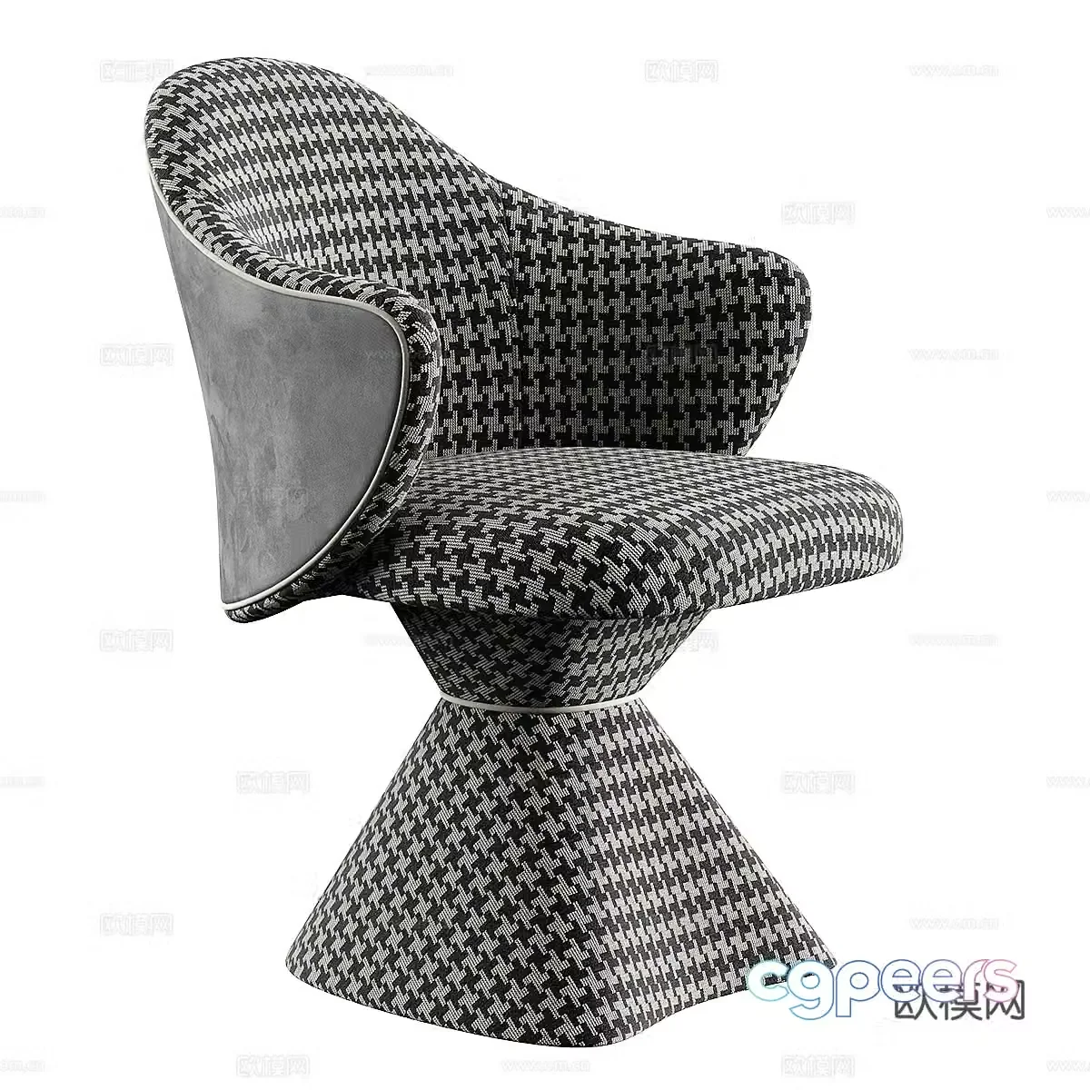 Modern Italian fabric lounge chair 3d model