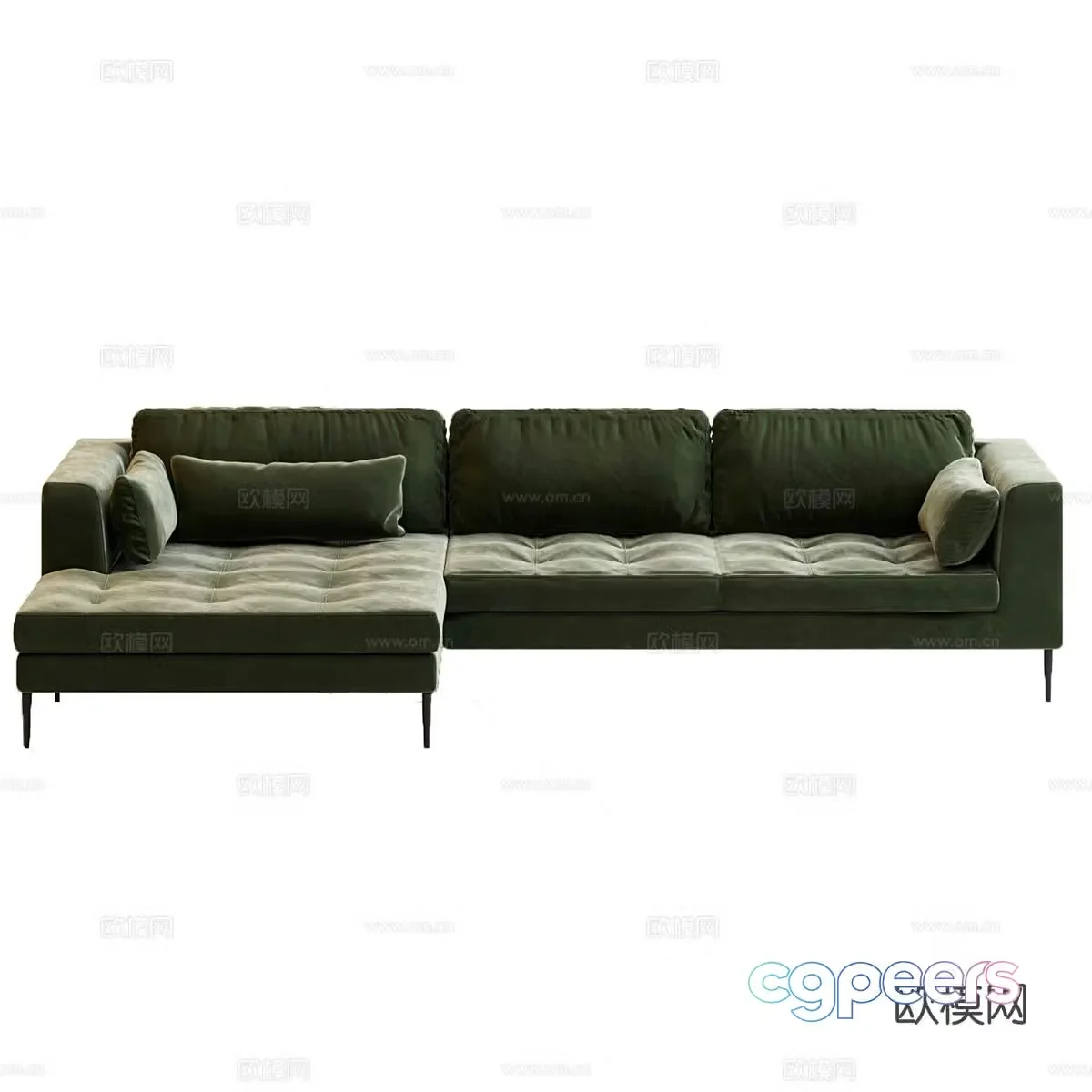 Nordic corner sofa multi-person sofa 3d model