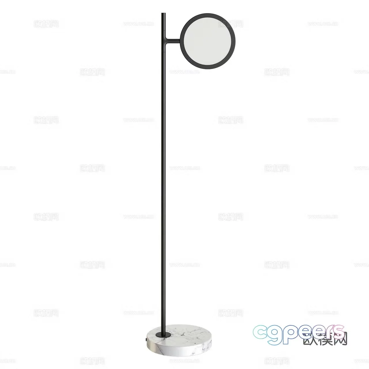 Discus modern floor lamp minimalist floor lamp marble chandelier metal floor lamp 3d model