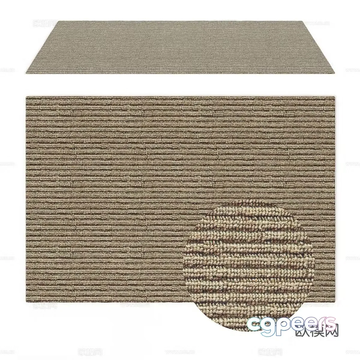 Modern wool carpet Plain carpet 3d model