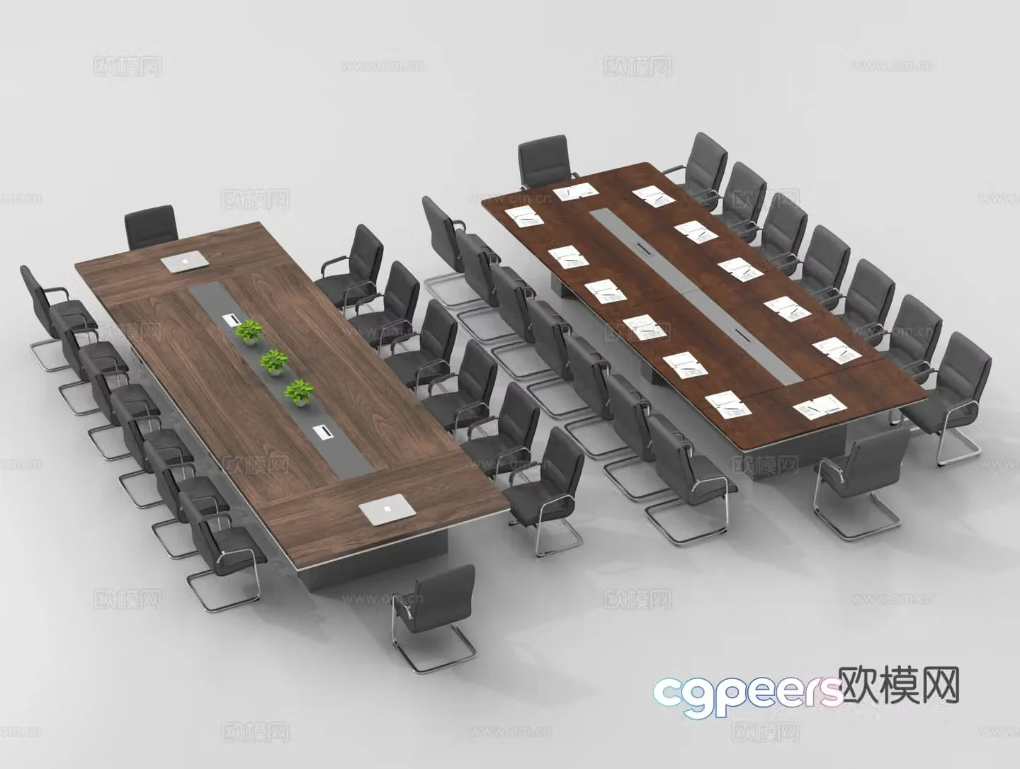 Conference table conference table and chair 3d model