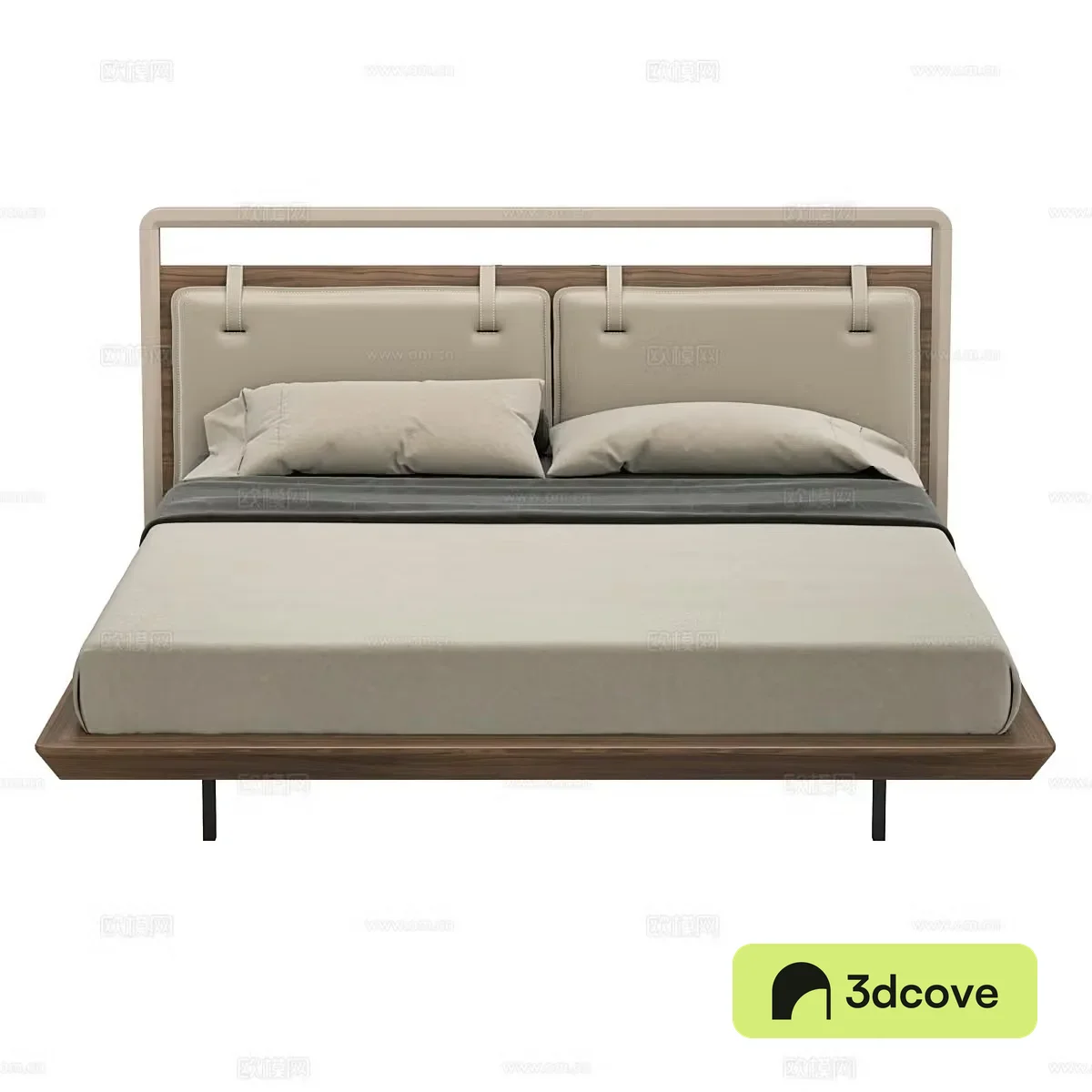 Nordic simple double bed simple bed bedroom bed