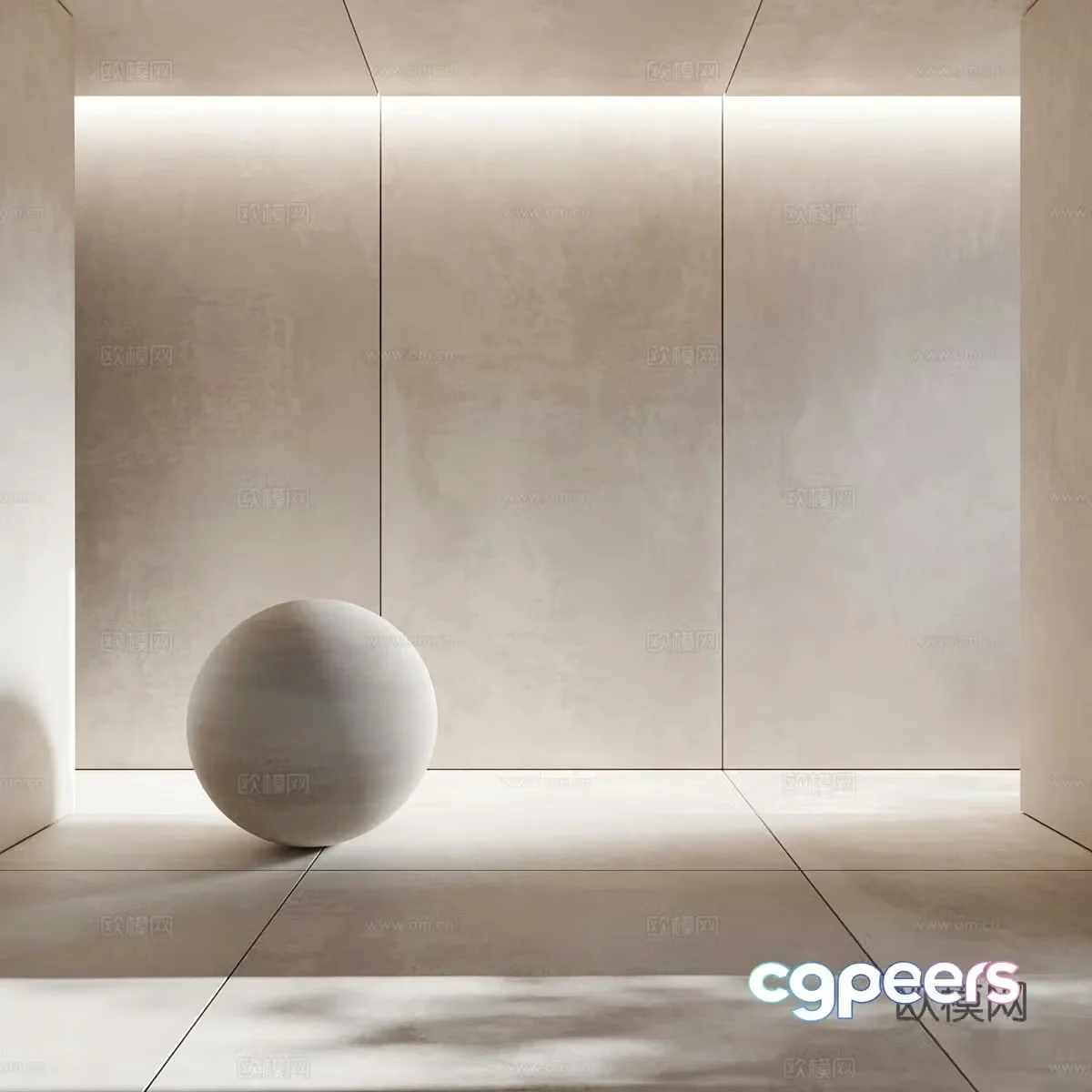 Modern cream style ceramic tiles Cement brick Soft light tiles 3d model