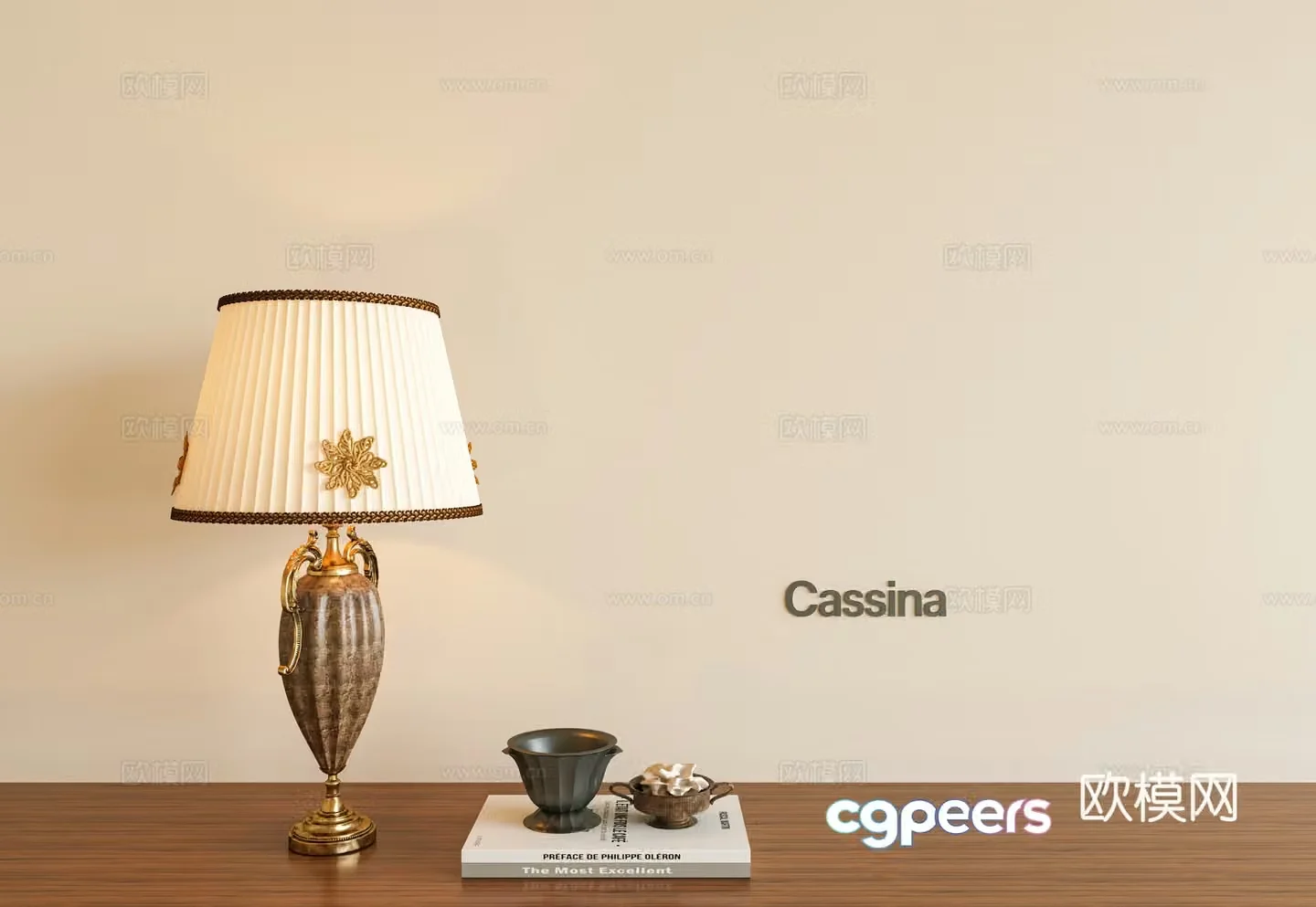 French medieval table lamp European table lamp Medium style table lamp French table lamp 3d model