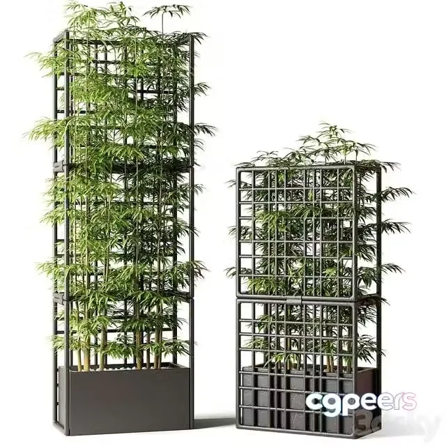 3ds Max Free – Mesh divider partition with bamboo