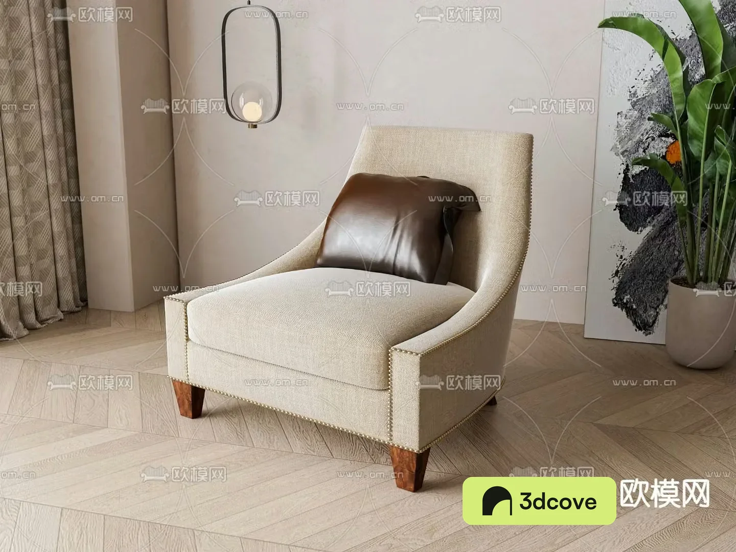 New Chinese style single sofa