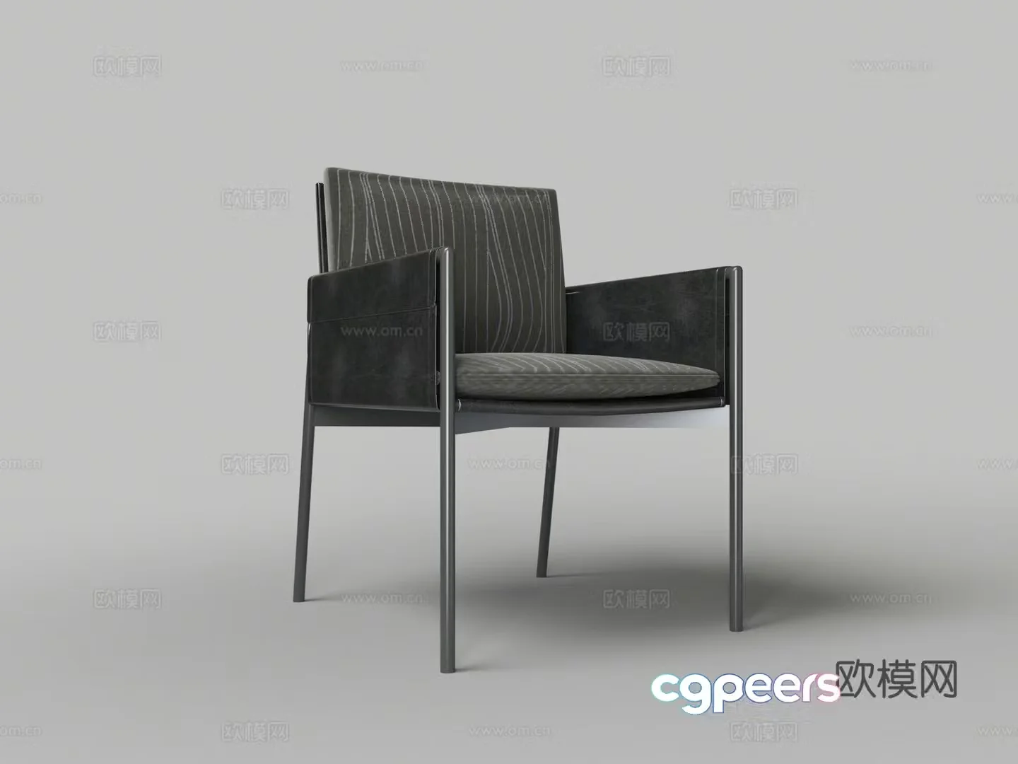 Modern leisure chair back chair dining chair single chair 3d model