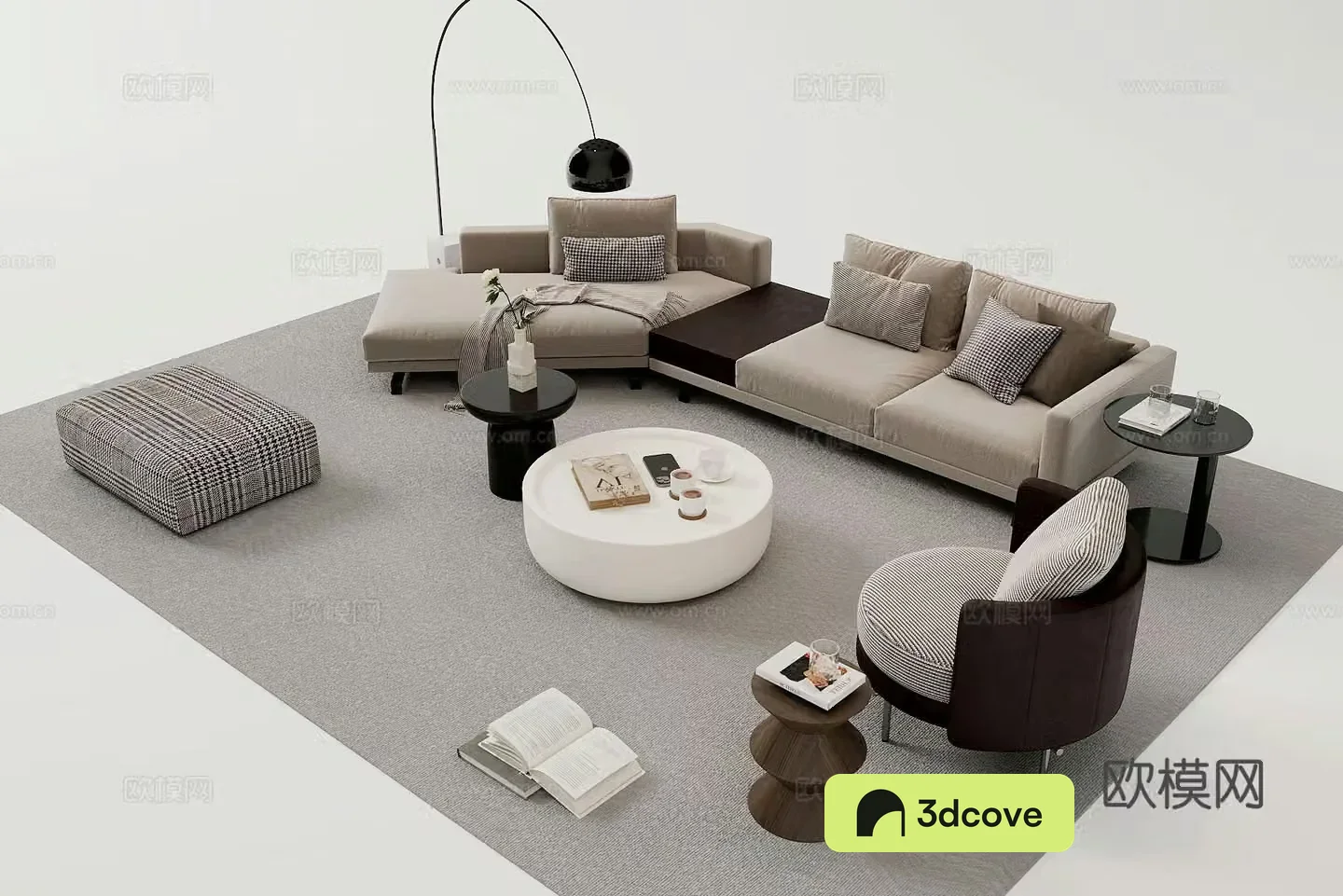Sofa coffee table combination