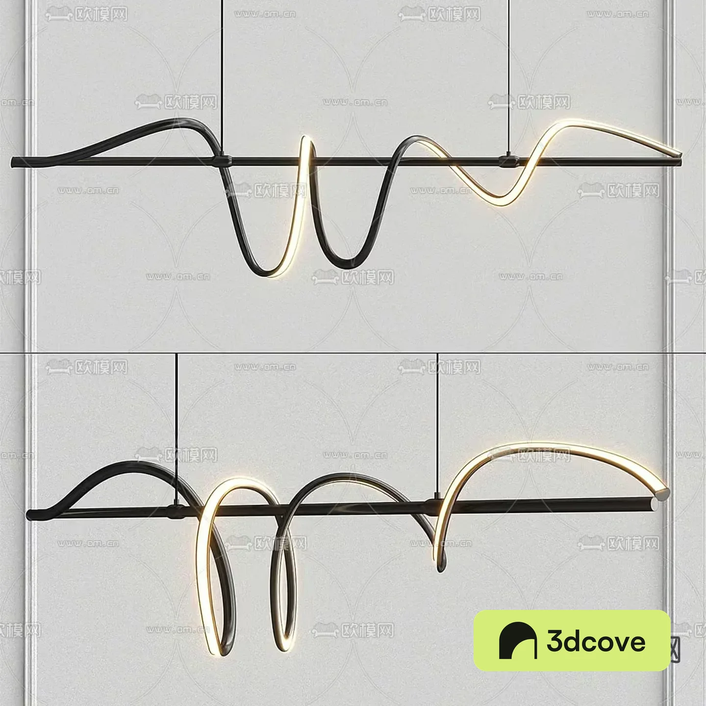 One-line chandelier art chandelier