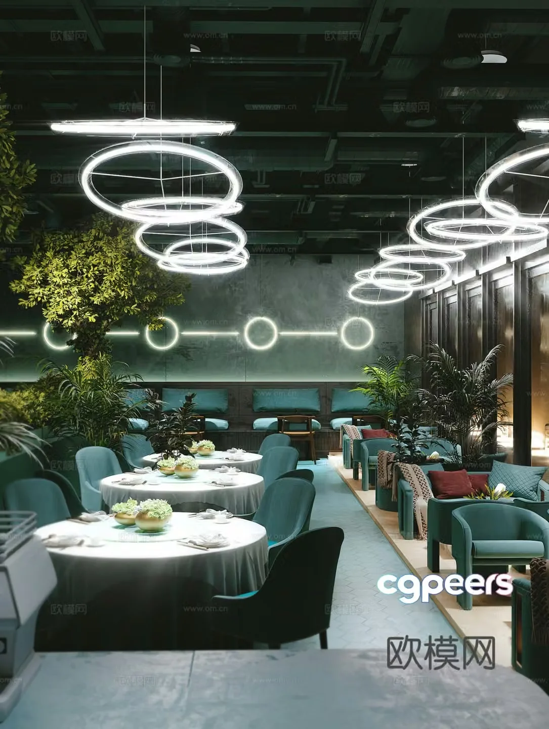 Nordic restaurant 3d model