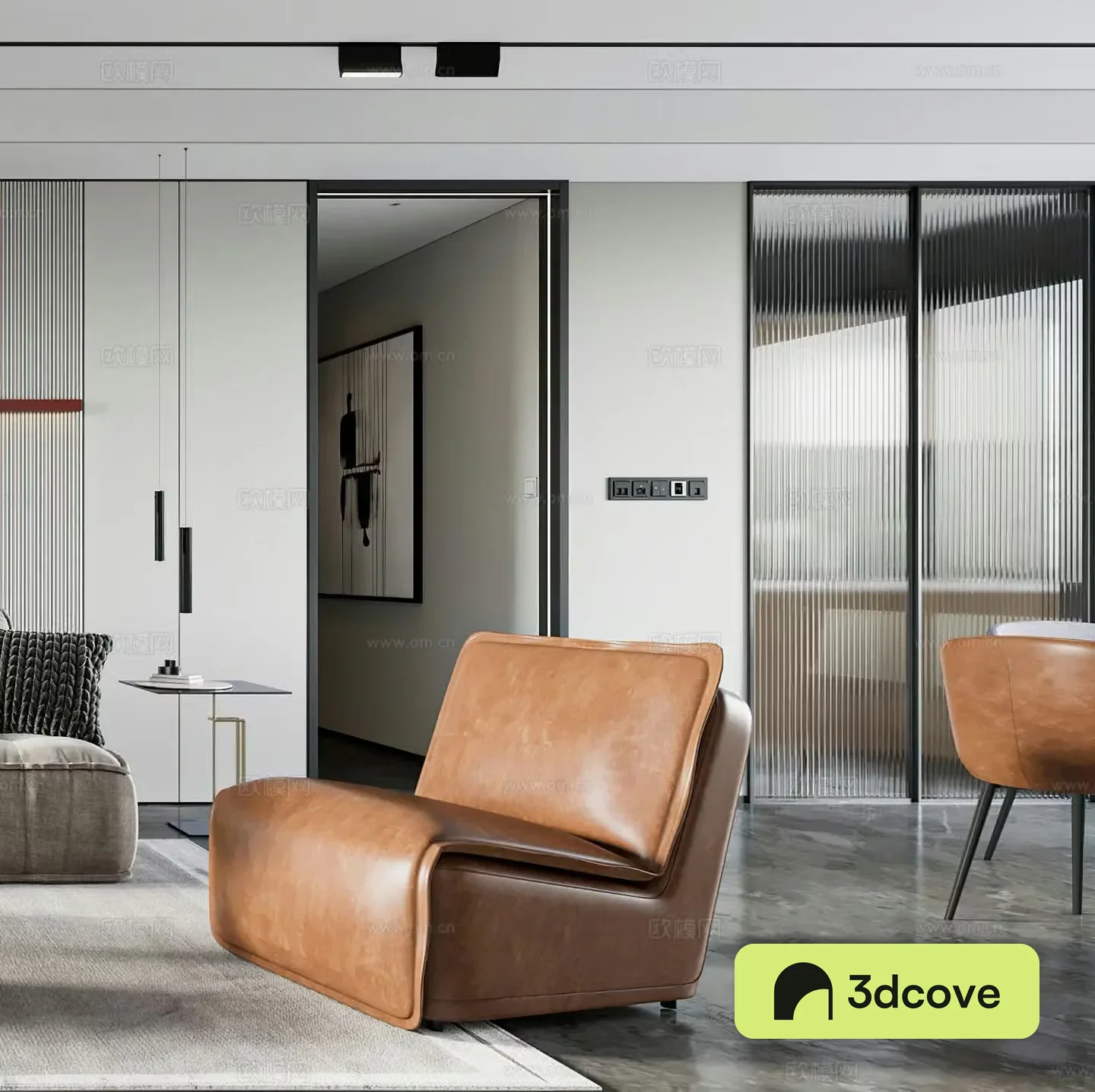 Modern leisure chair light luxury leisure chair casual sofa single sofa side table corner table