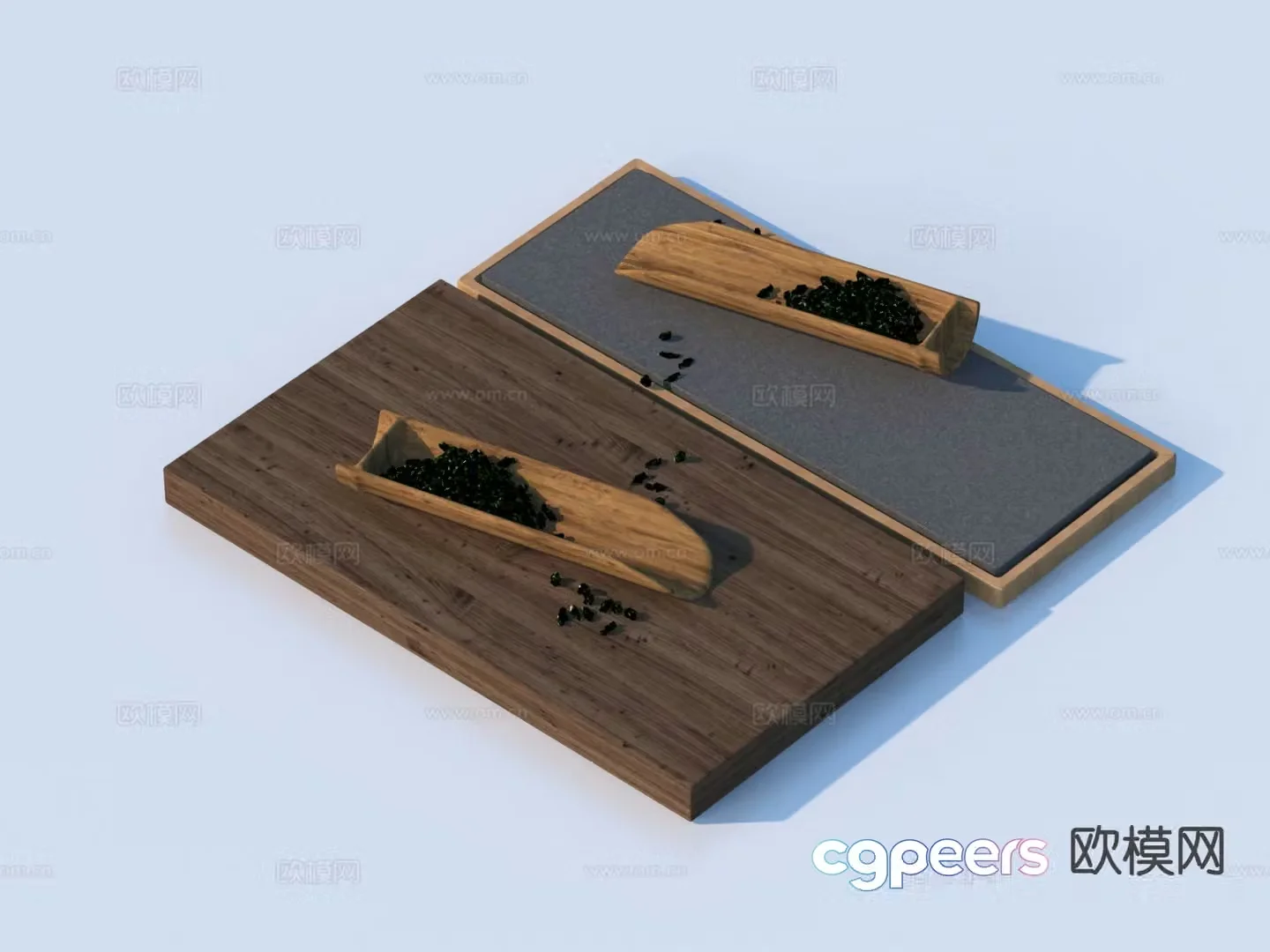 New Chinese tea tray tea green tea spring tea 3d model