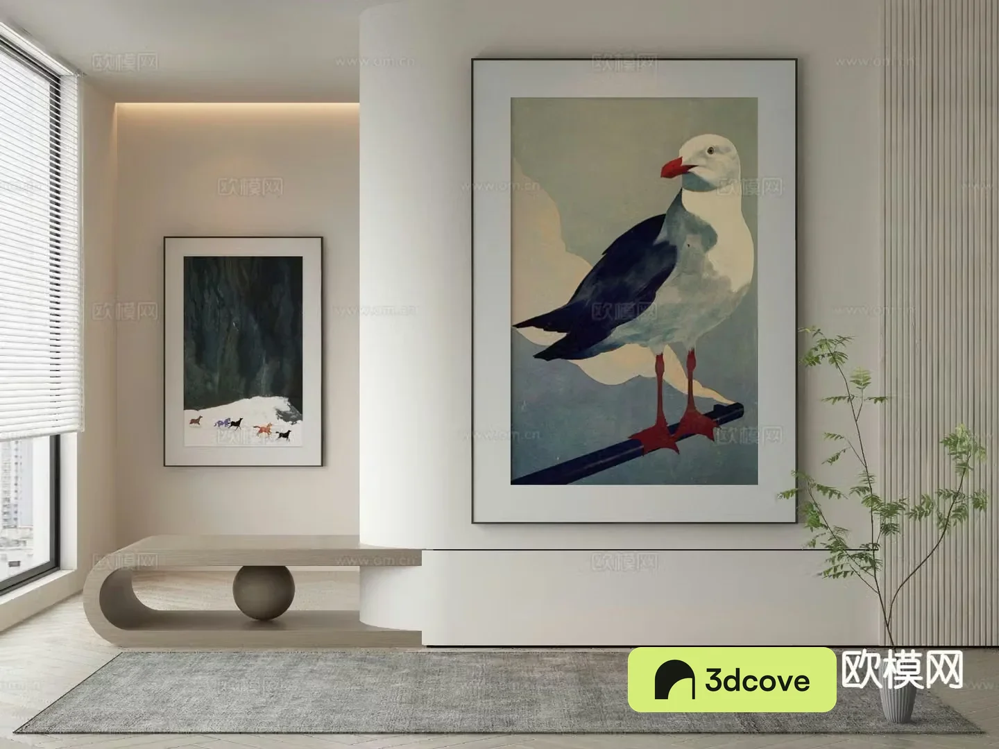 Modern decorative painting oil painting pigeon painting