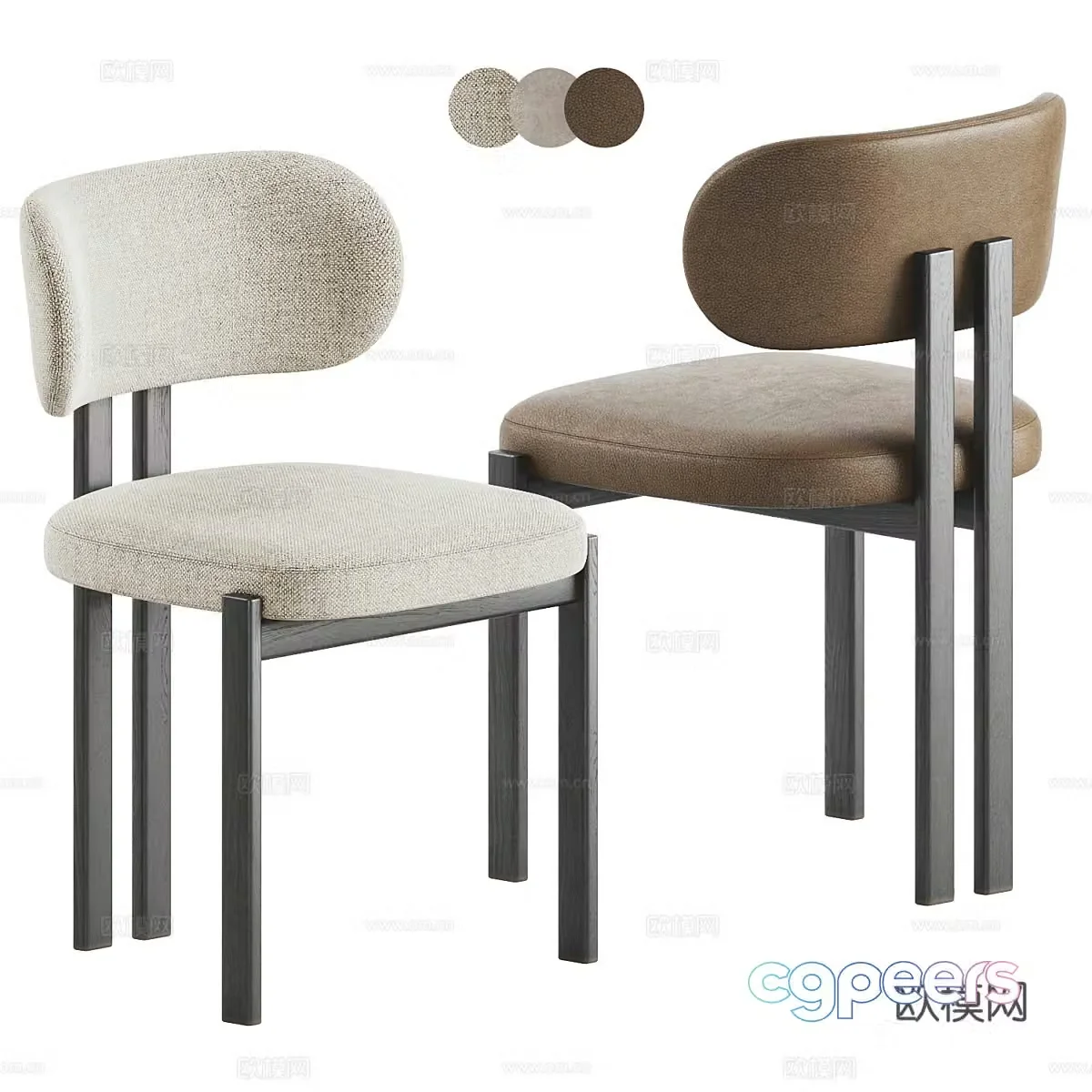 Modern Italian dining chair 3d model