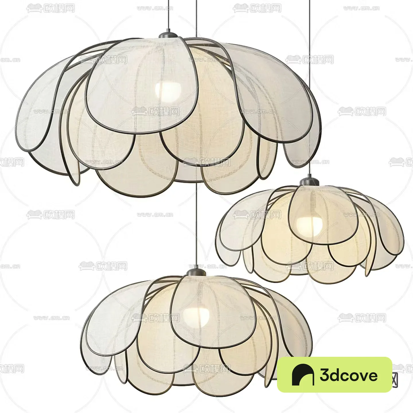 Flower chandelier mesh chandelier