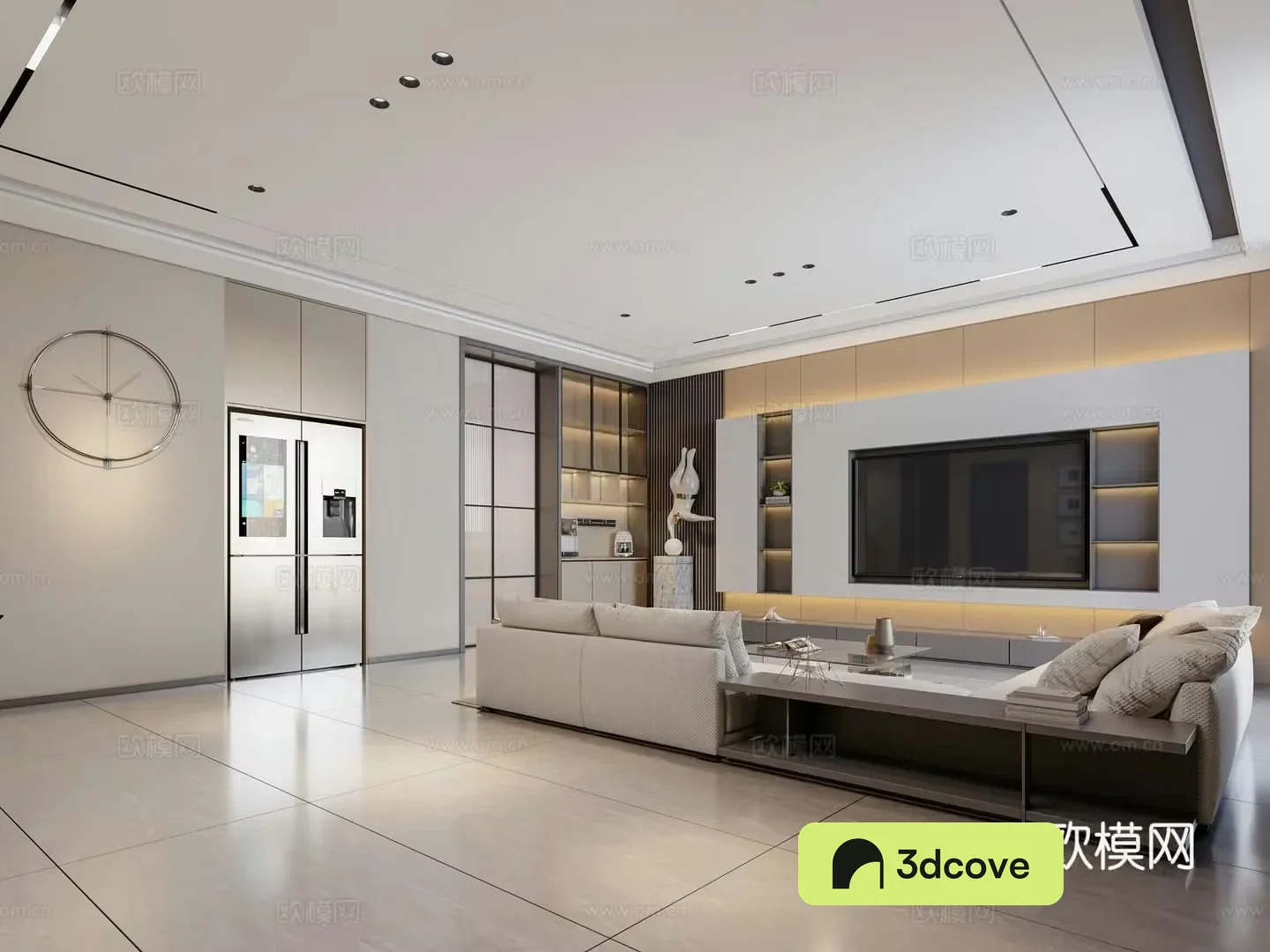 Self-built living room