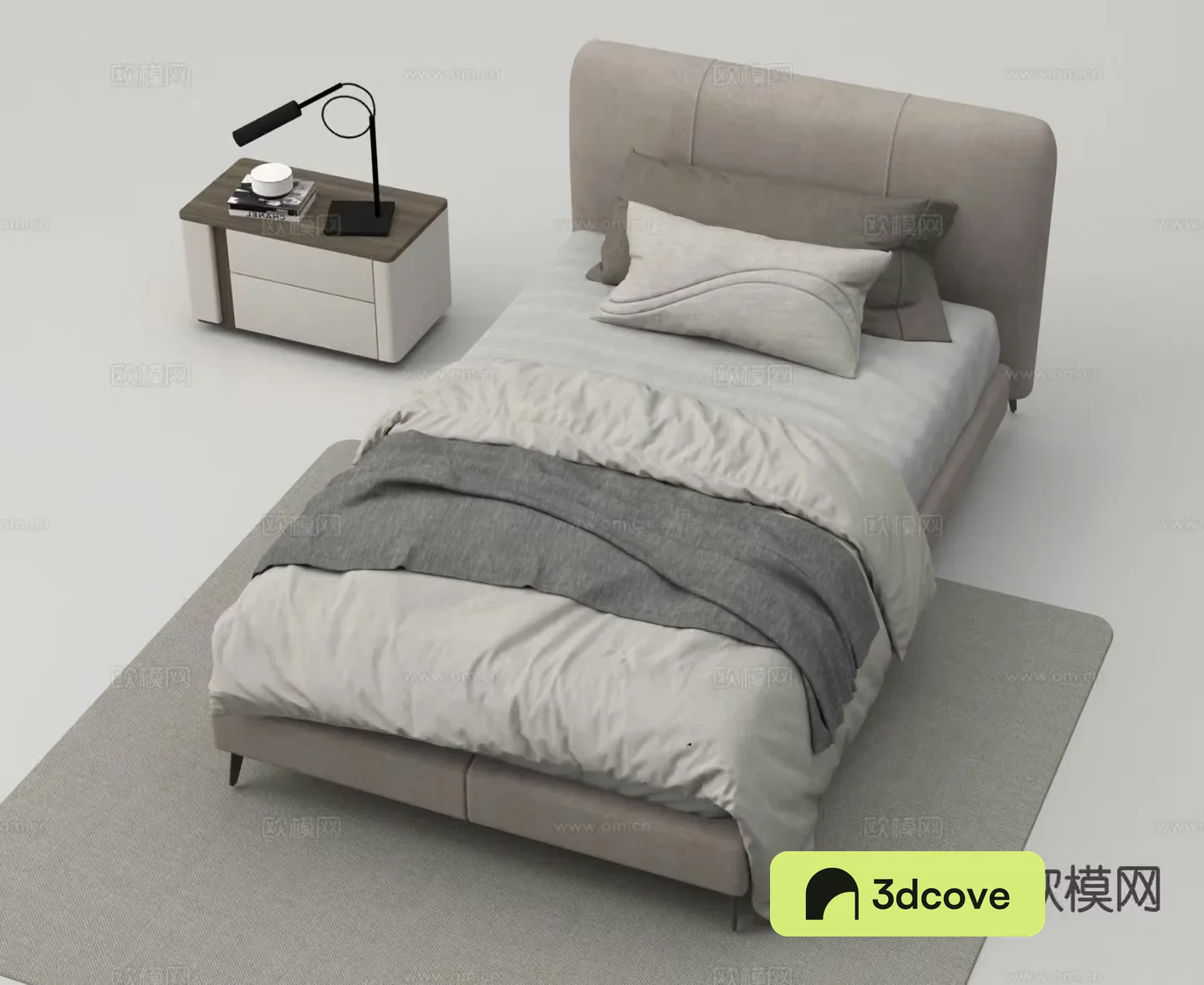 Modern single bed hotel room bed standard room bed