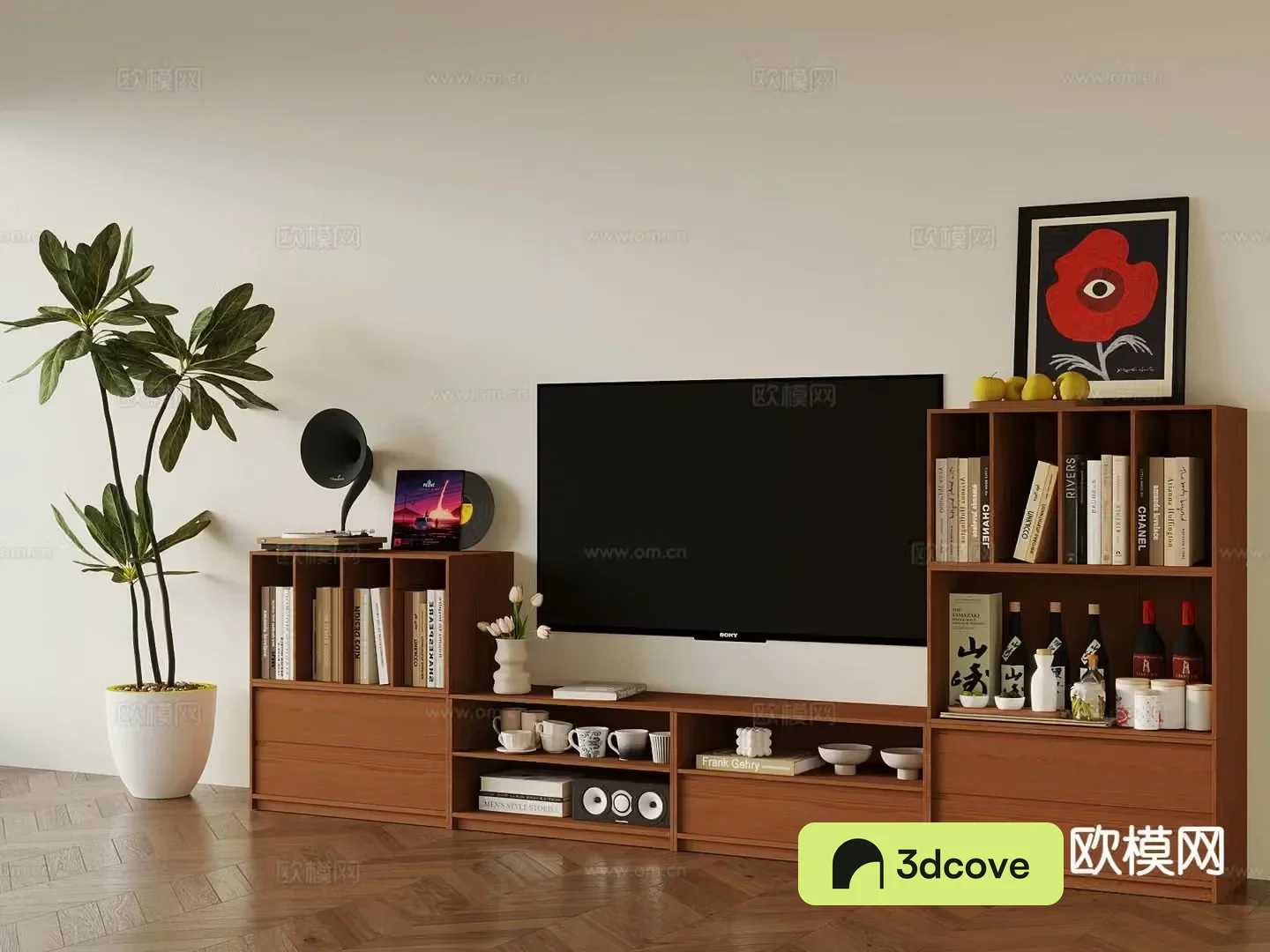 Medieval style TV cabinet