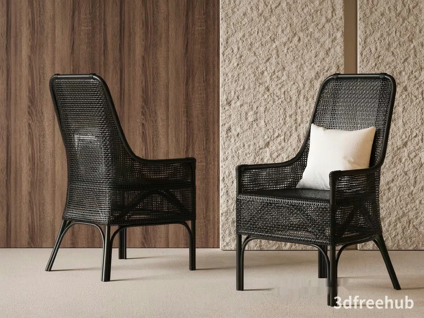 Modern Wicker Chairs 3D Model – 22006 – VRAY Render