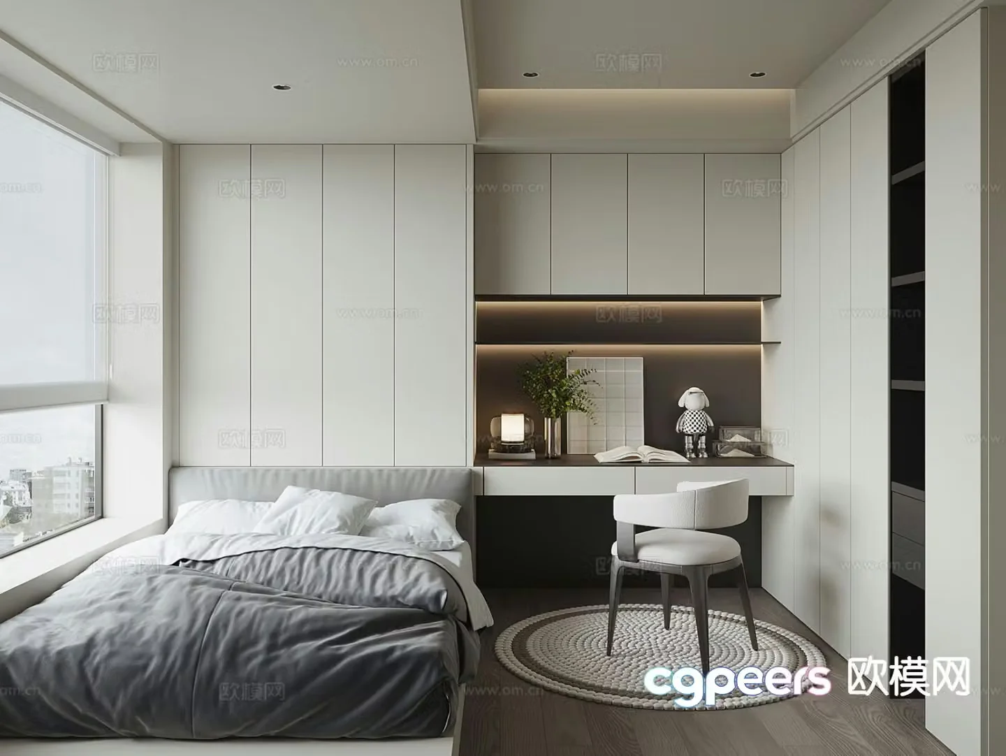 Modern tatami bedroom 3d model