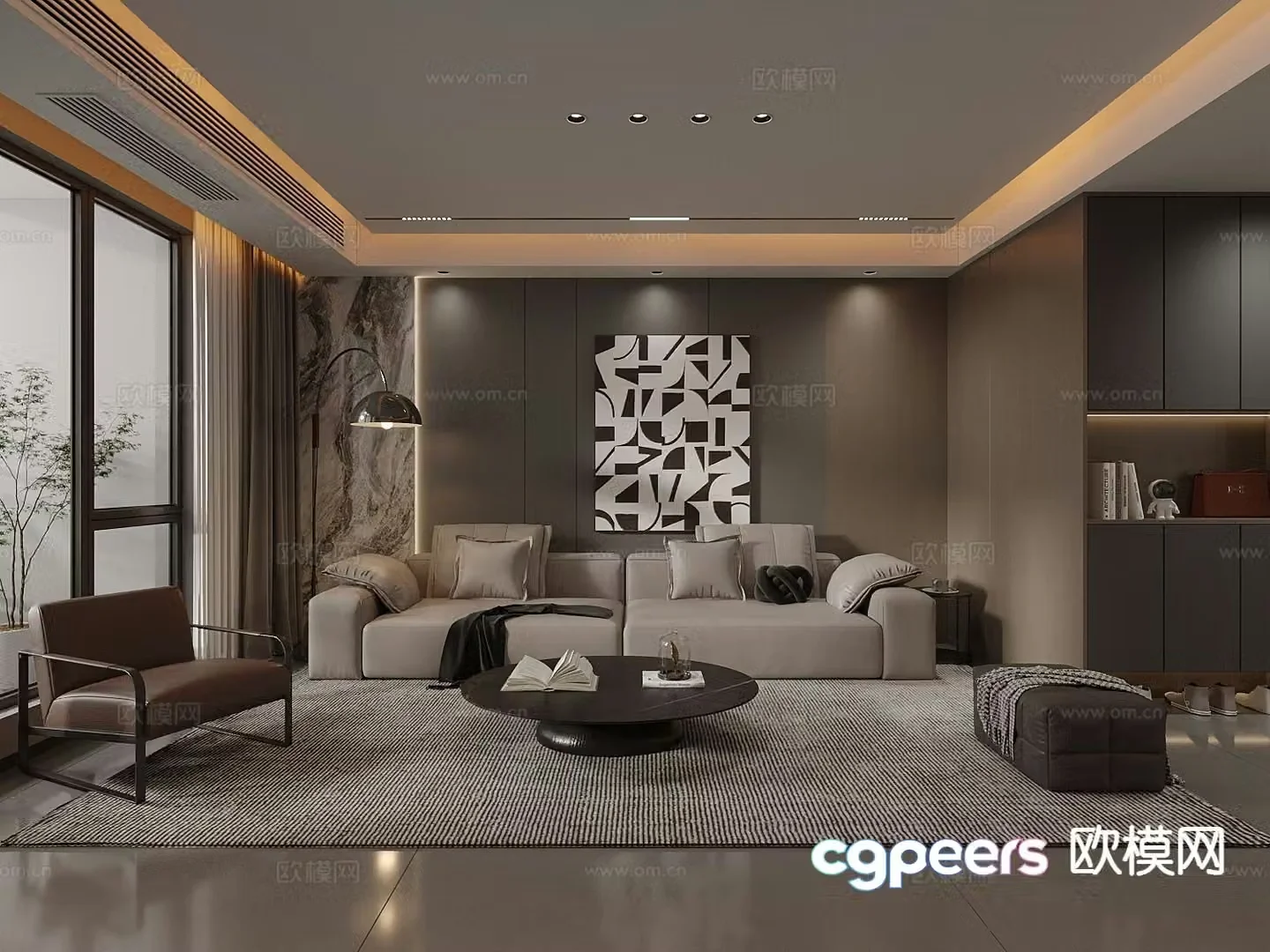 Modern guest restaurant 3d model