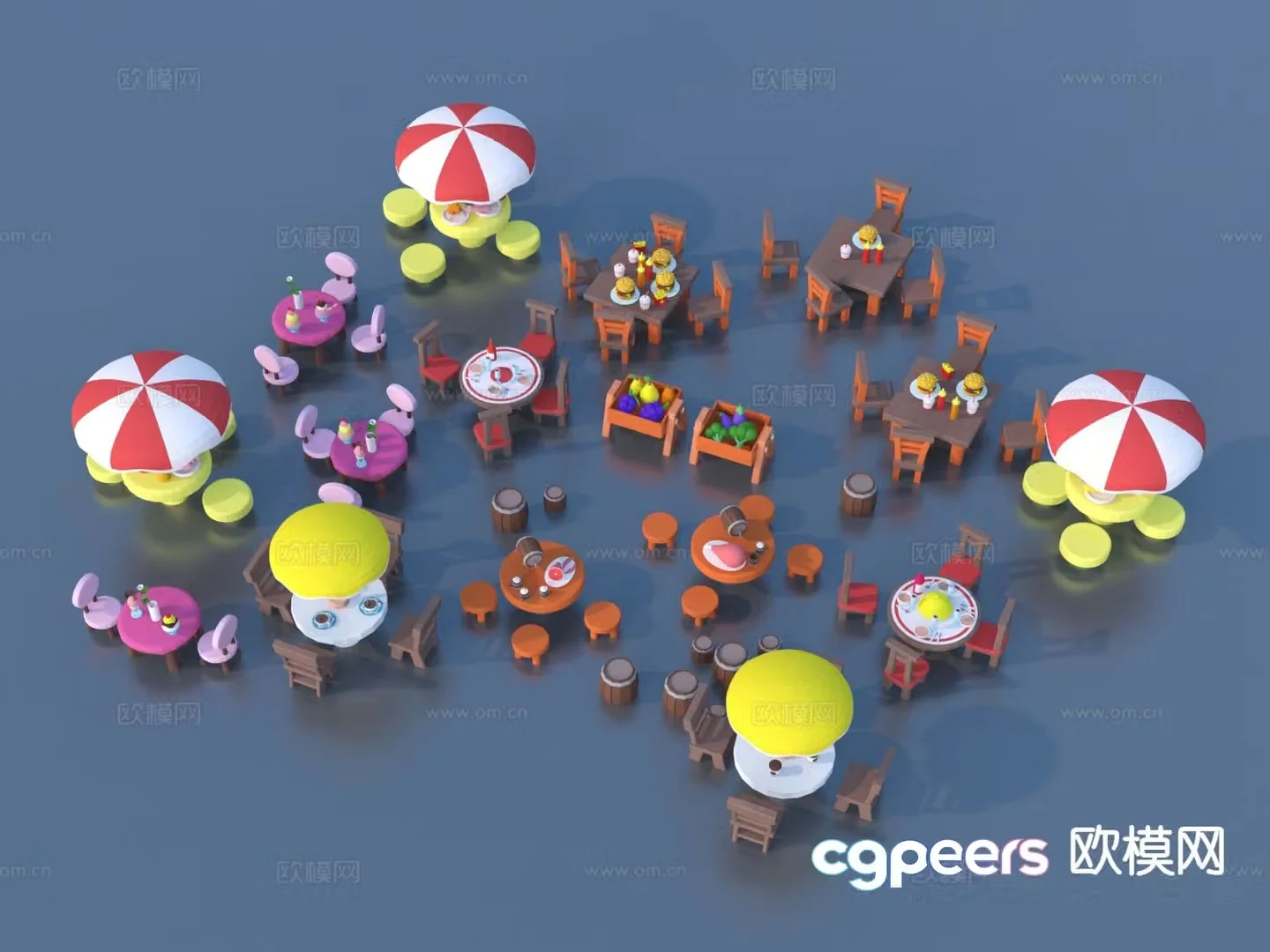 Cartoon Toy Play House Toy Sketch 3D Model