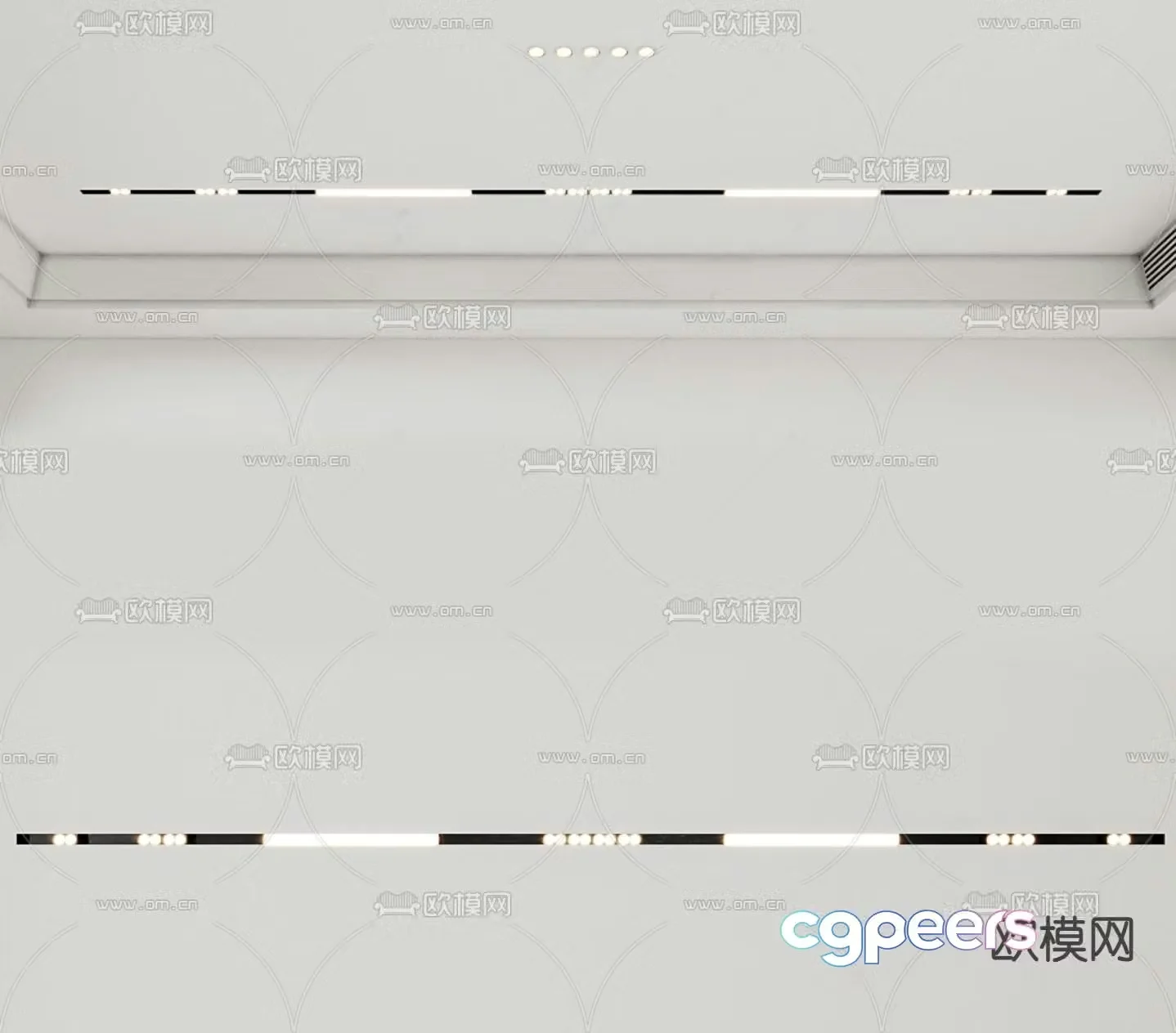 Magnetic lamp downlight 3D model