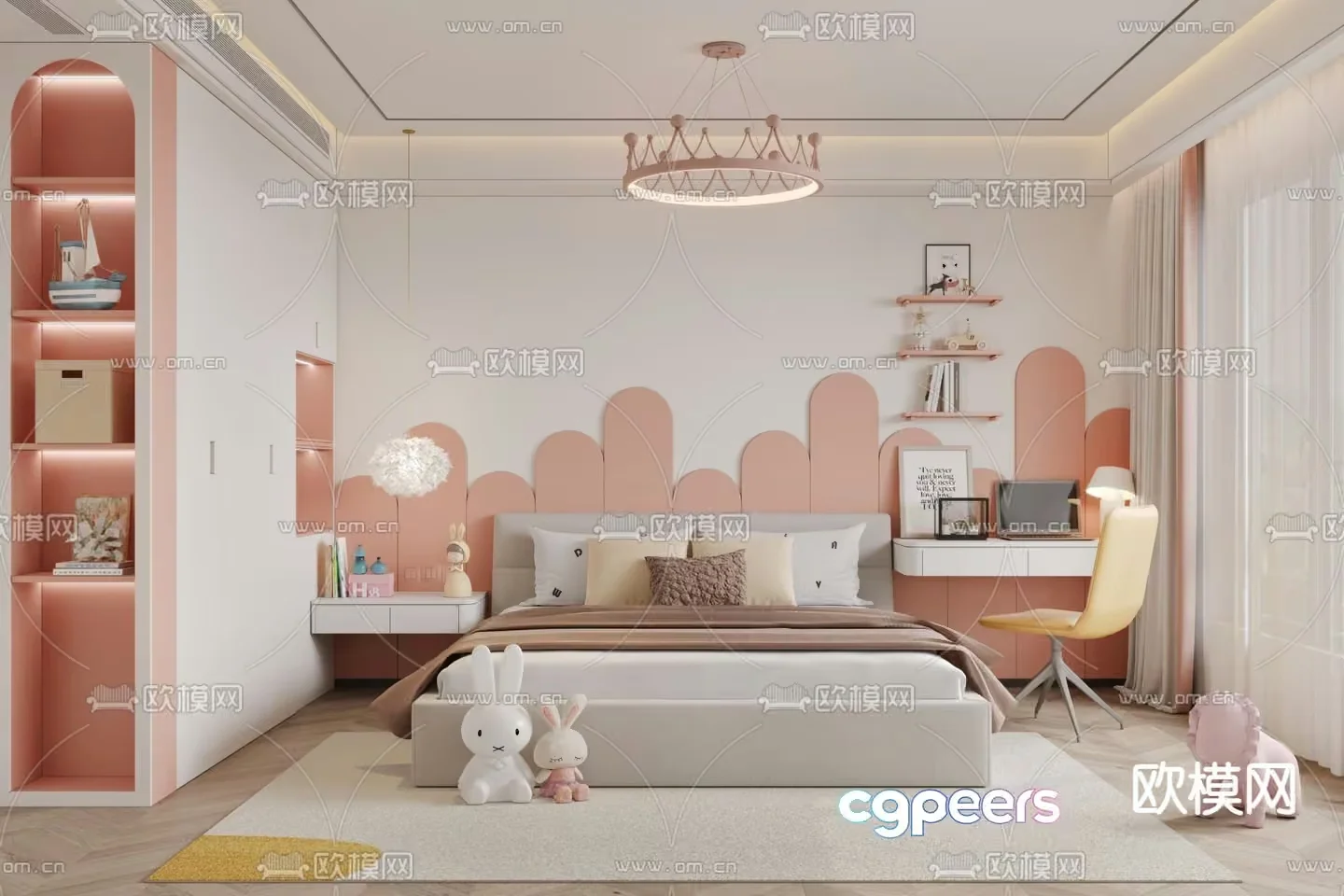 Cozy Children’S Bedroom 3D Model – 17110 – VRAY Render