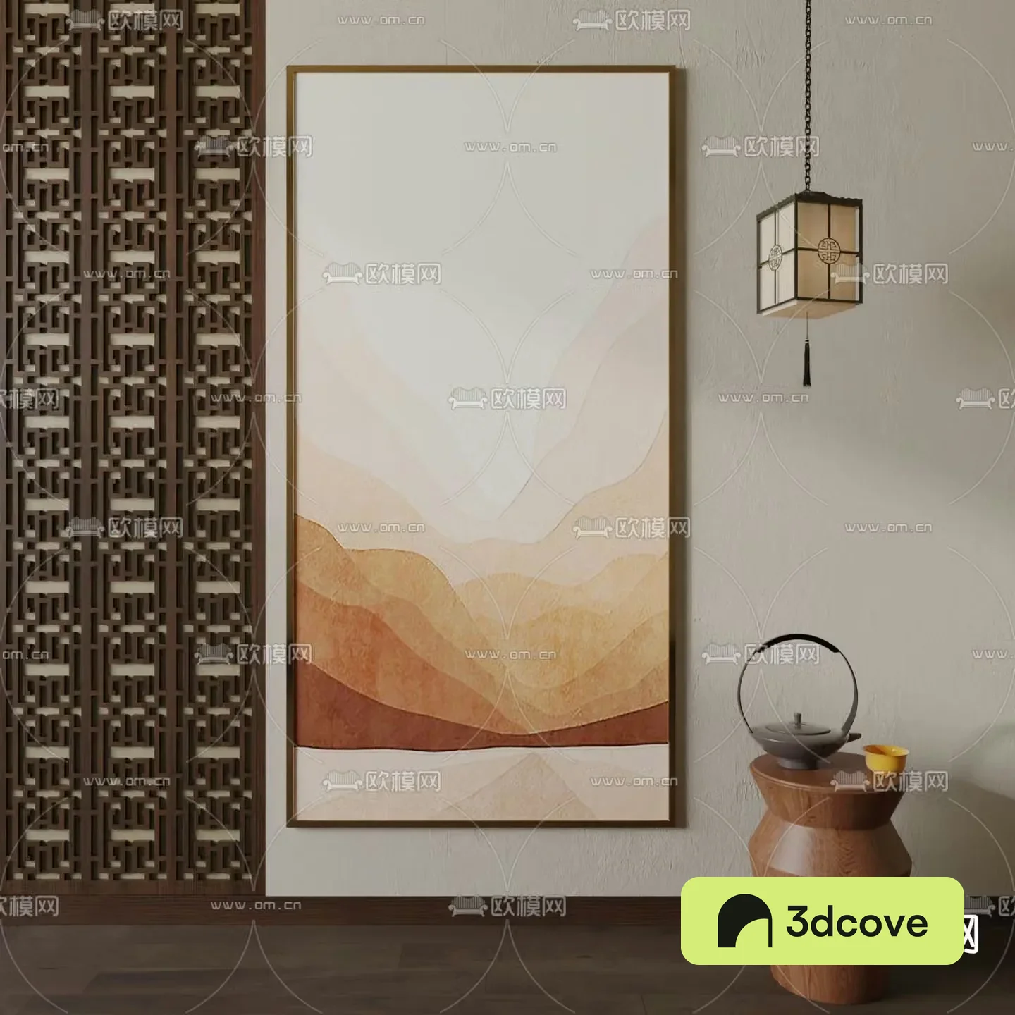 New Chinese style simple painting decorative painting