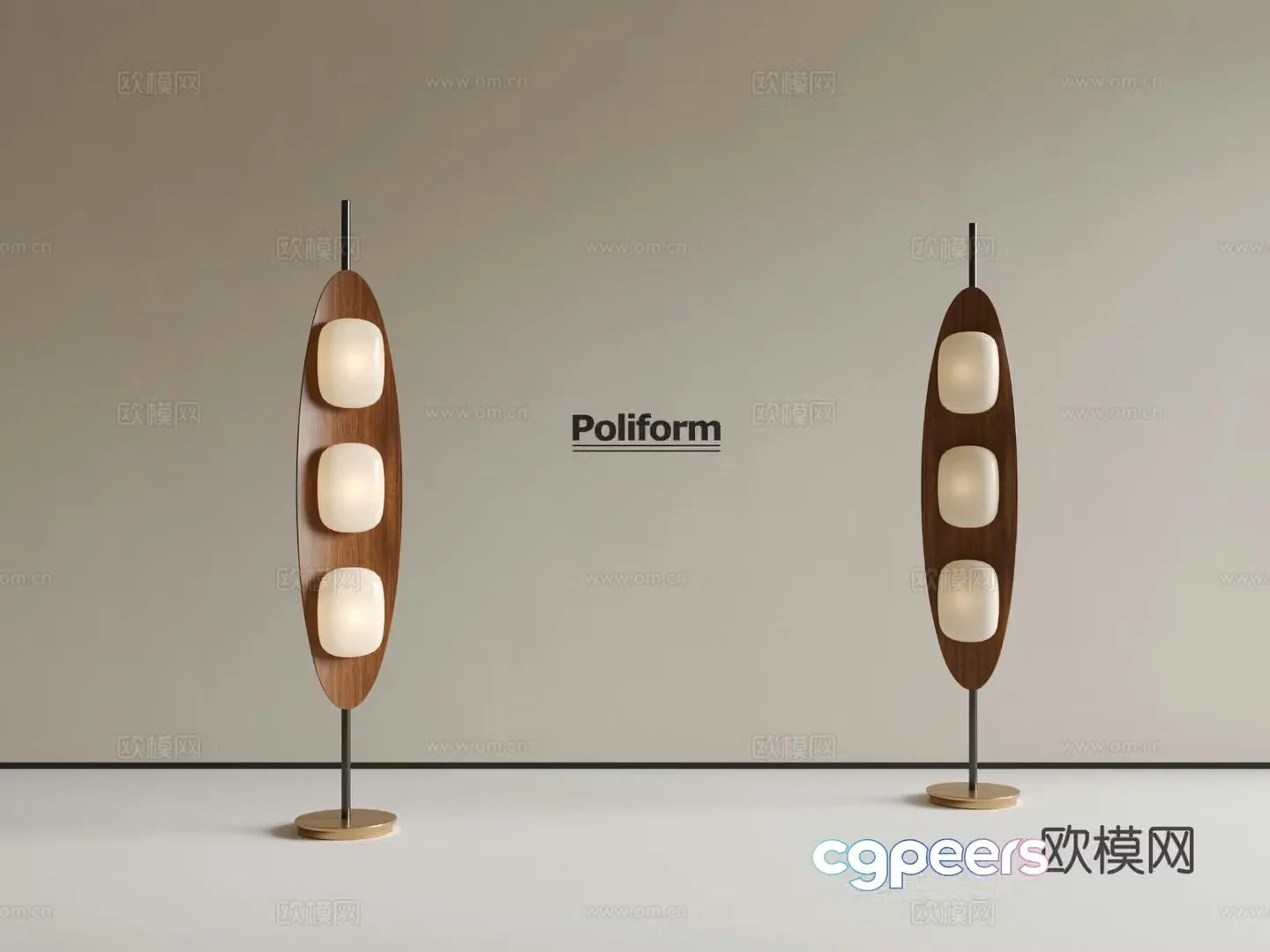 Medieval style floor lamp 3d model