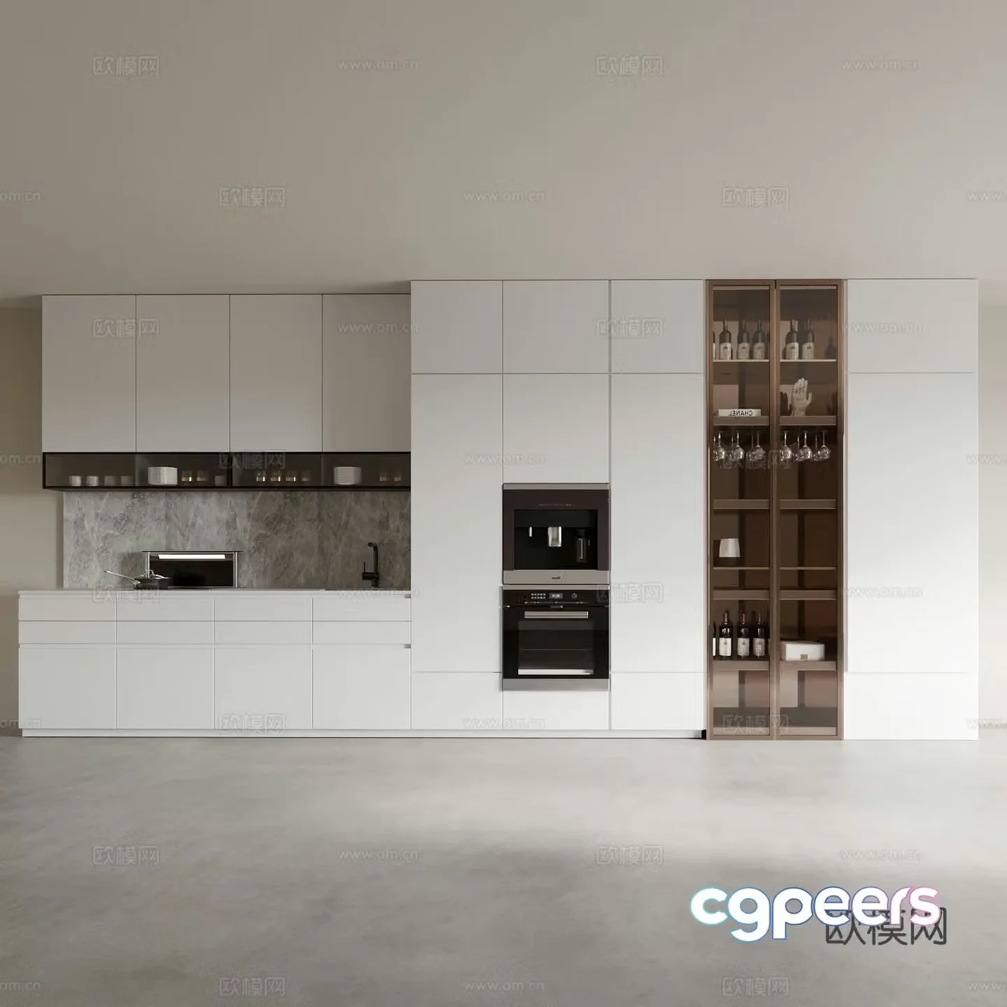 Modern wine cabinet sideboard 3d model