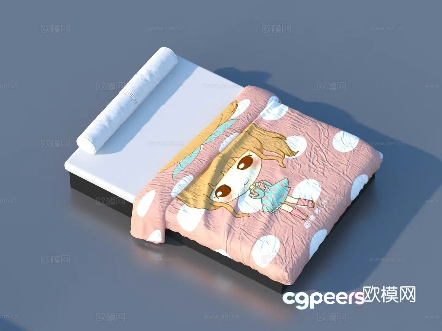 Mattress Pillow Quilt Quilt Bedding 3d Model