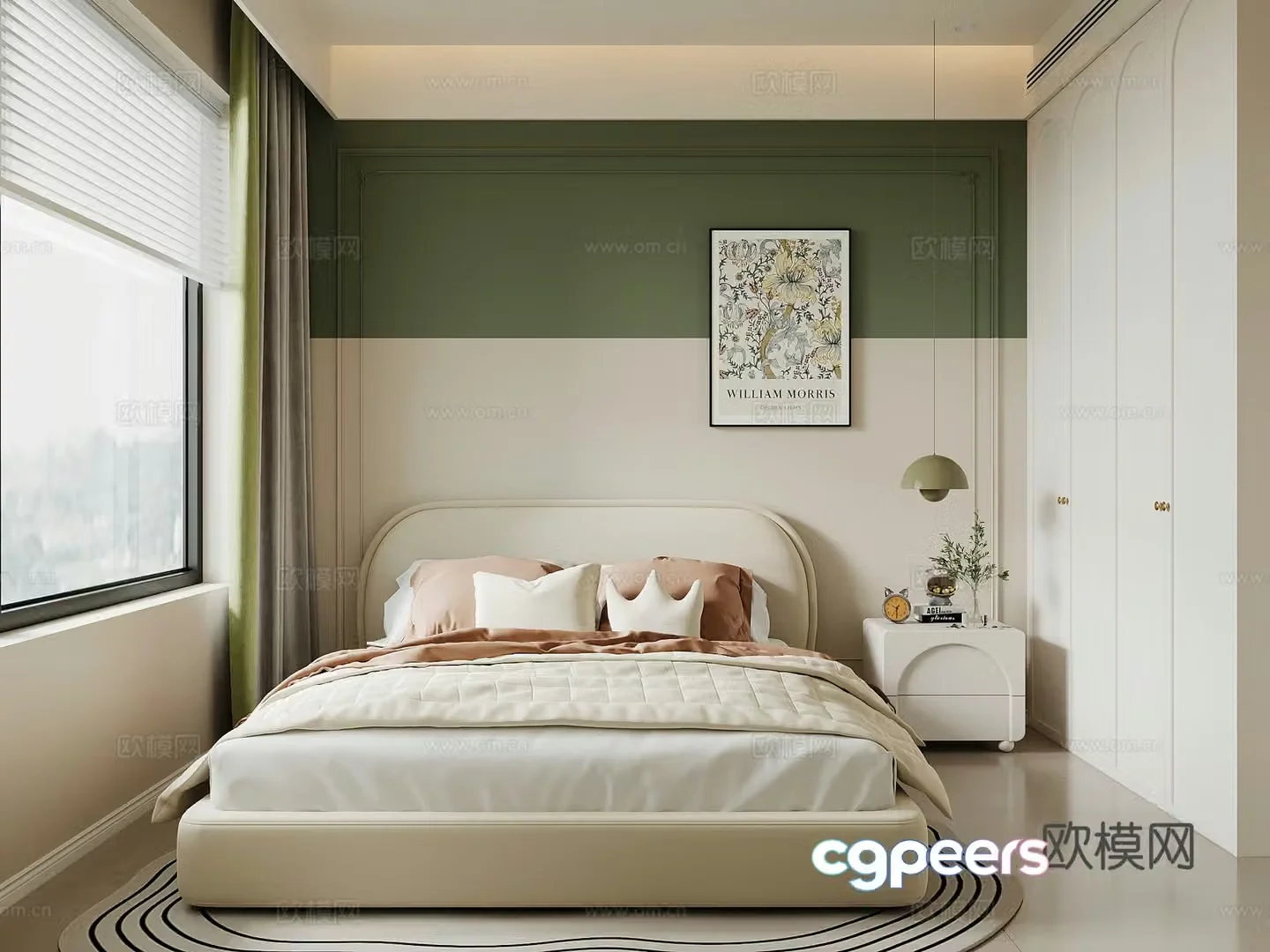 French children’s room bedroom 3d model