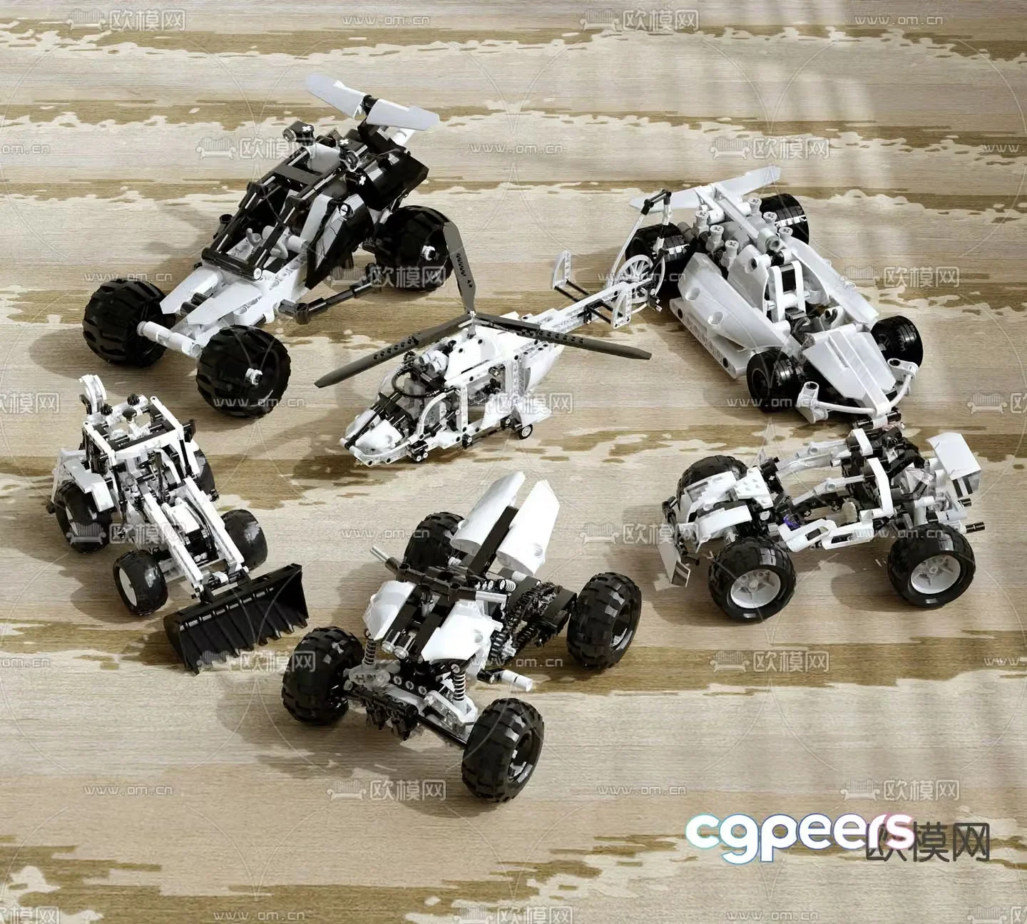Toy car building block toys cartoon car 3d model