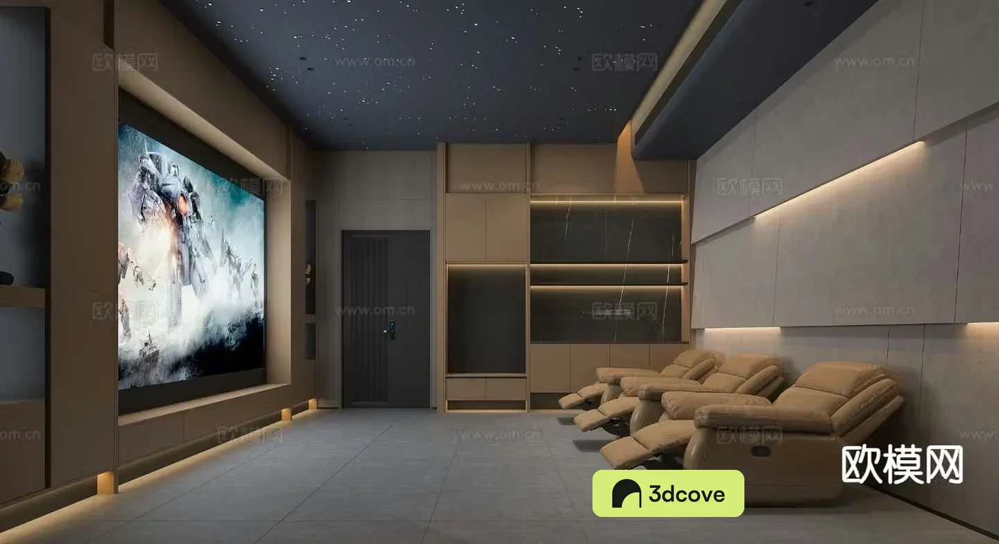 Modern audio-visual room audio-visual room leisure area