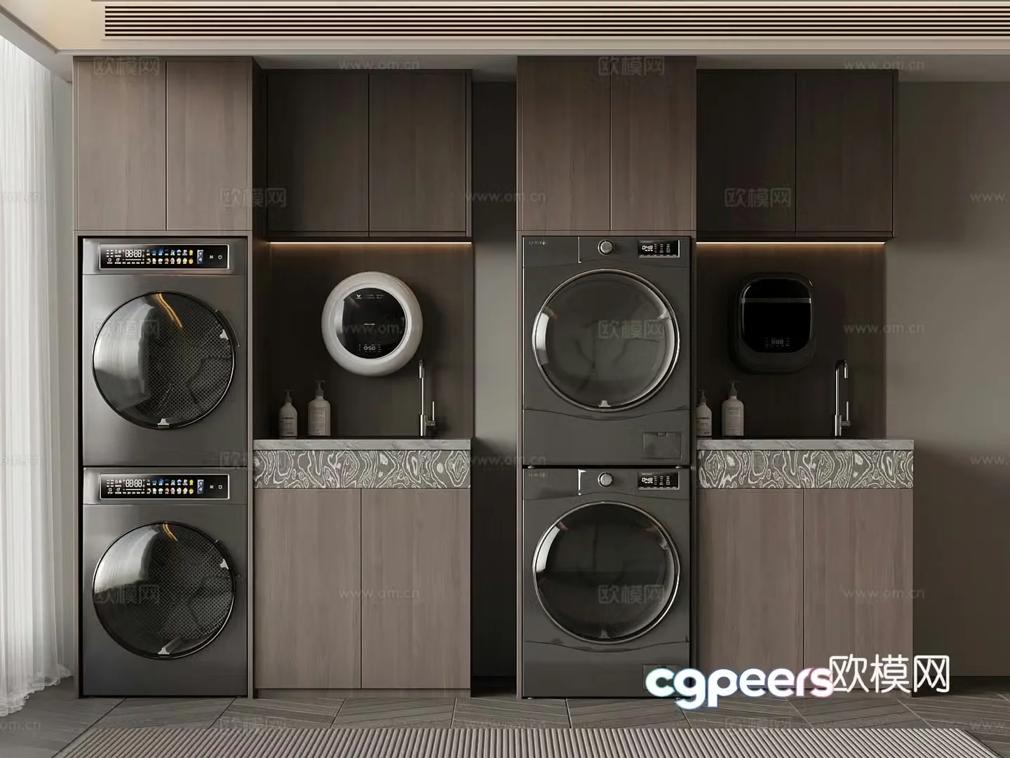 Modern Italian Washing Box 3D Model