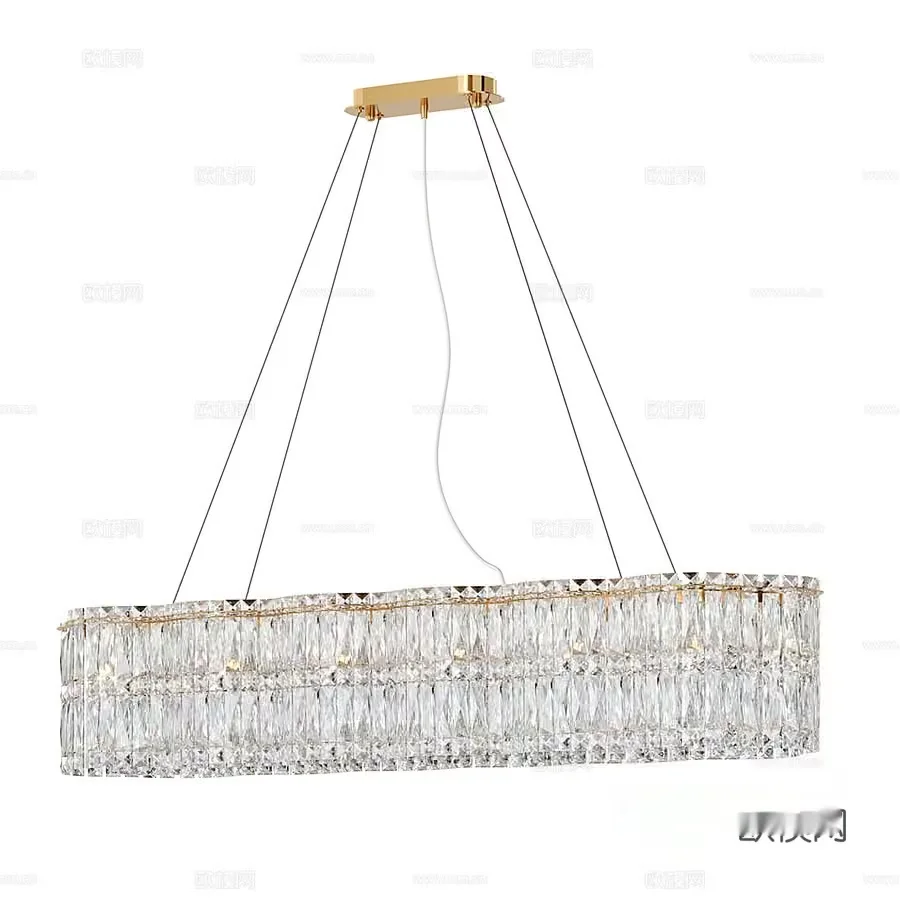Gold Light Fixture 3D Model – 18201 – CORONA Render