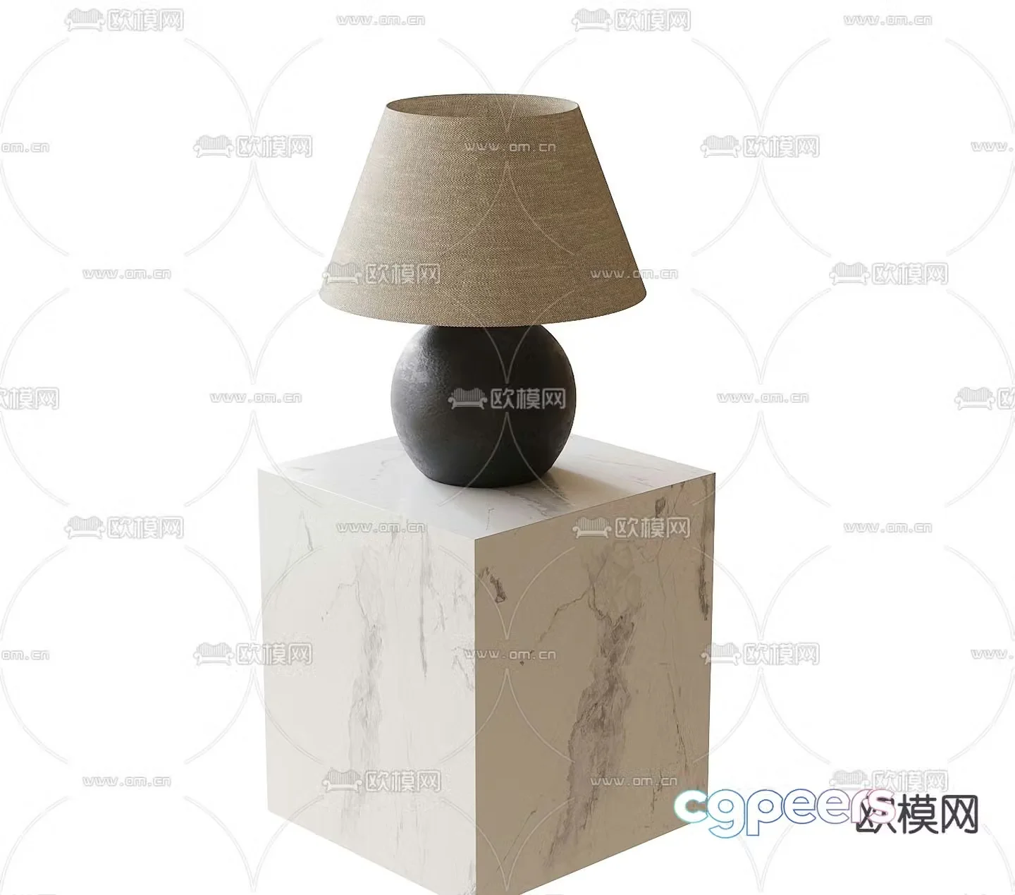 Minimalist desk lamp 3d model