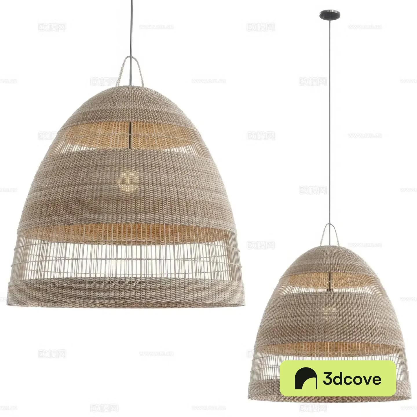 New Chinese Wasabi IKEA TORARED 3D model of woven chandelier