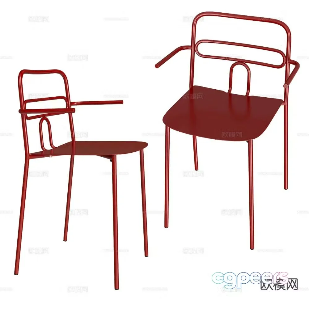 Castil modern chair dining chair 3d model
