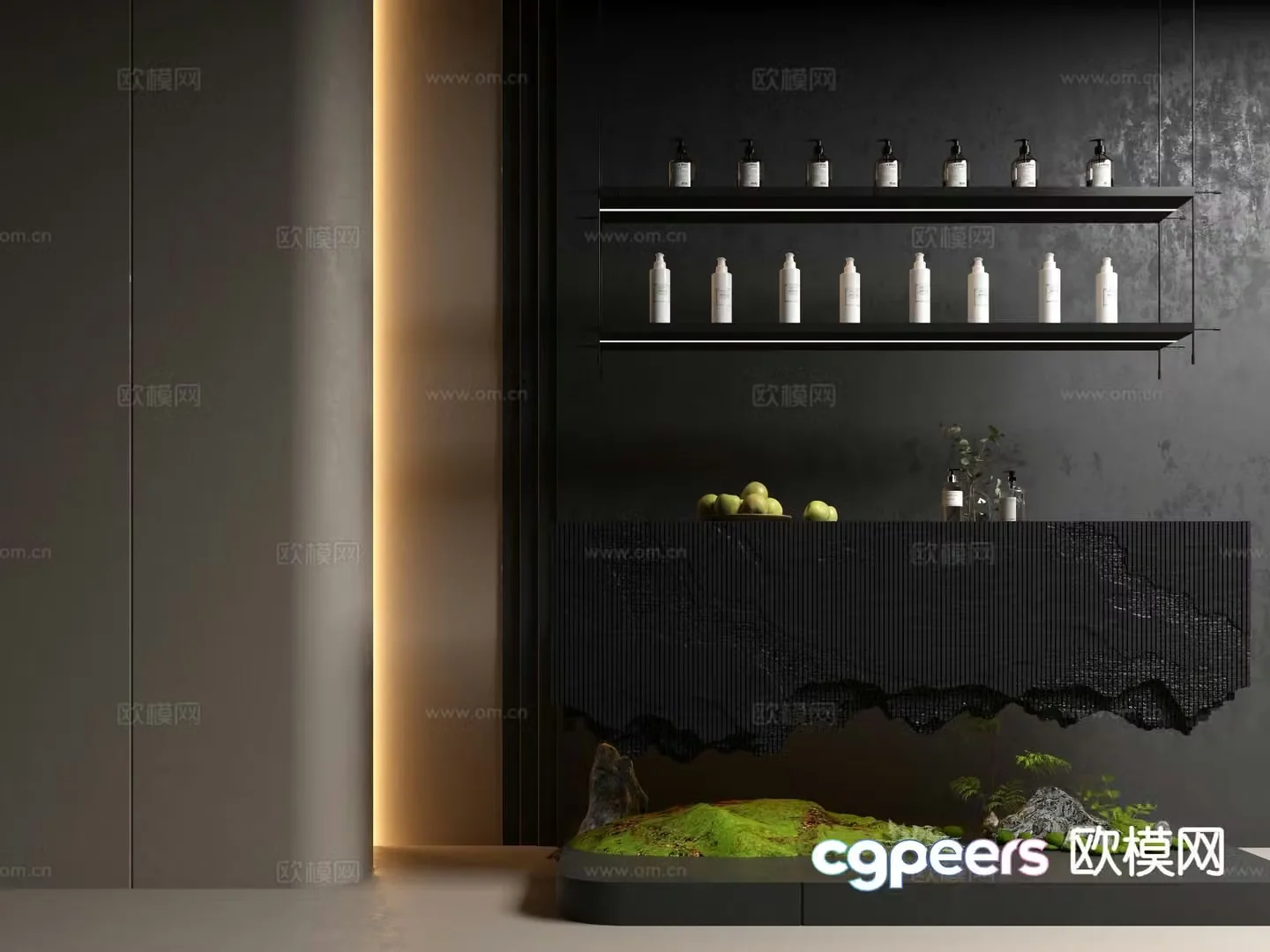Suspended Cabinet Product Wall Cabinet Styling Cabinet 3D Model