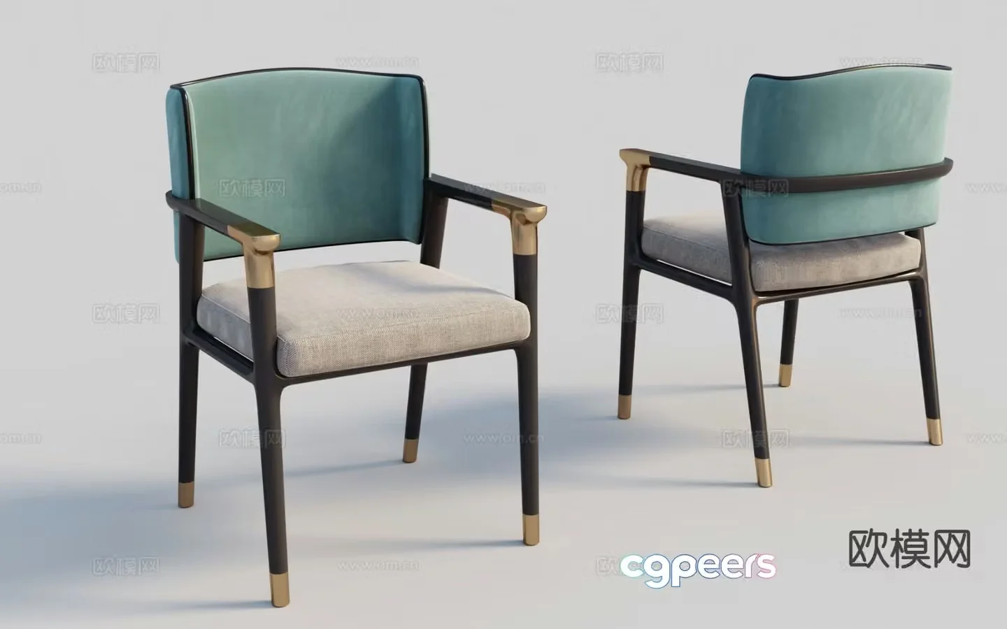 New Chinese style chair single chair dining chair 3d model