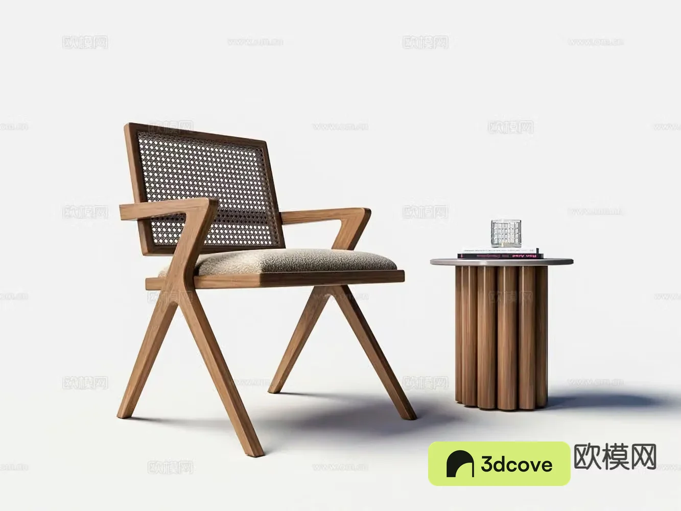 Modern solid wood leisure chair armchair