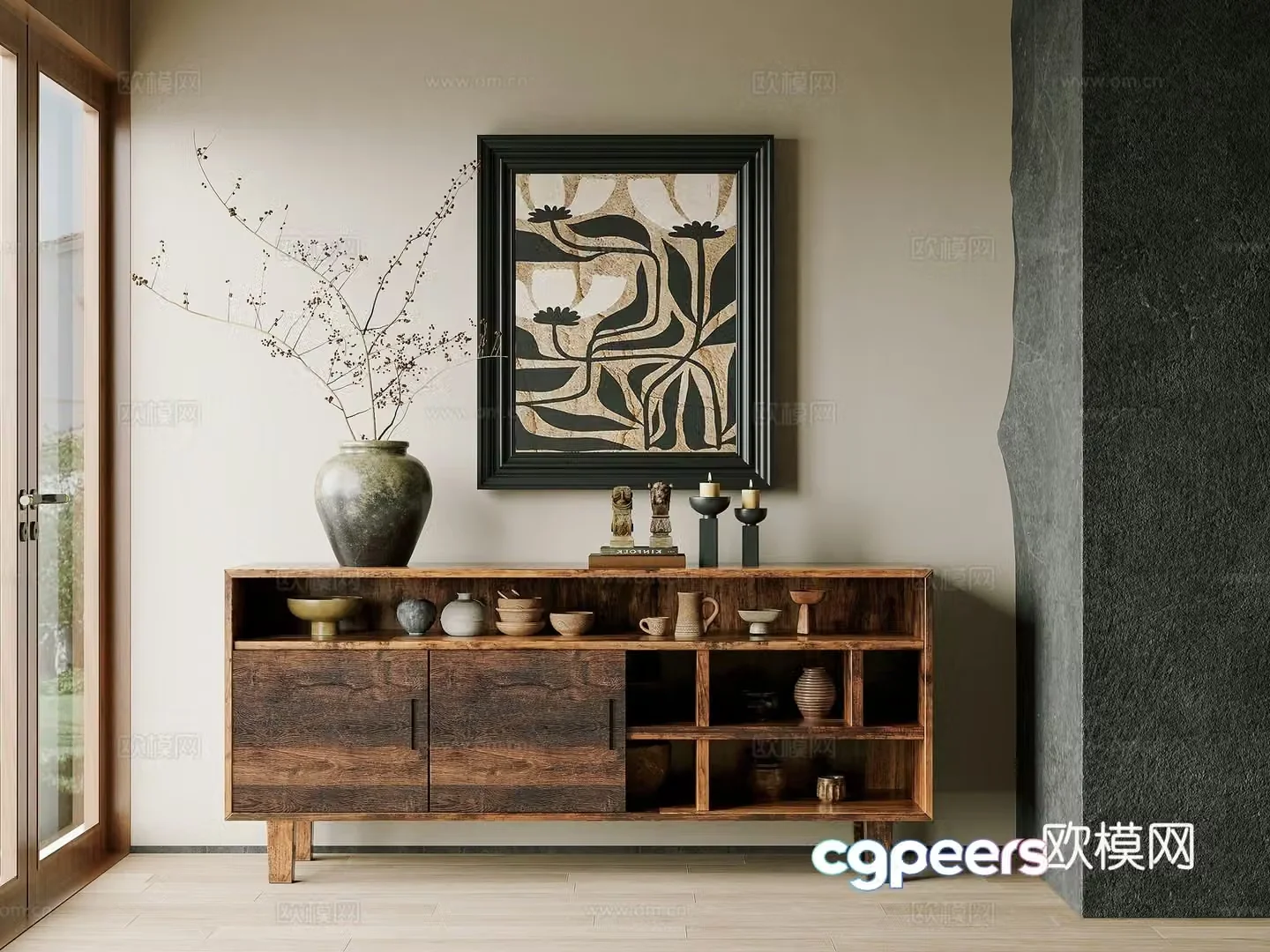 Wasabi wind decoration cabinet 3d model