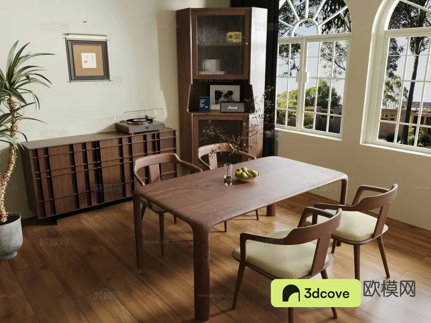 Medieval style dining table and chairs