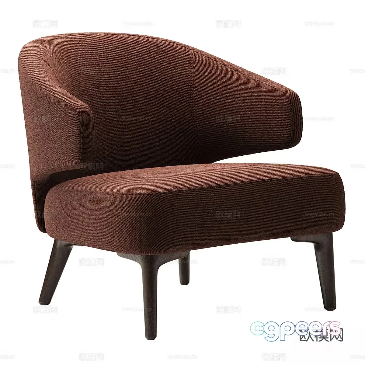 Modern Italian casual chair 3D model