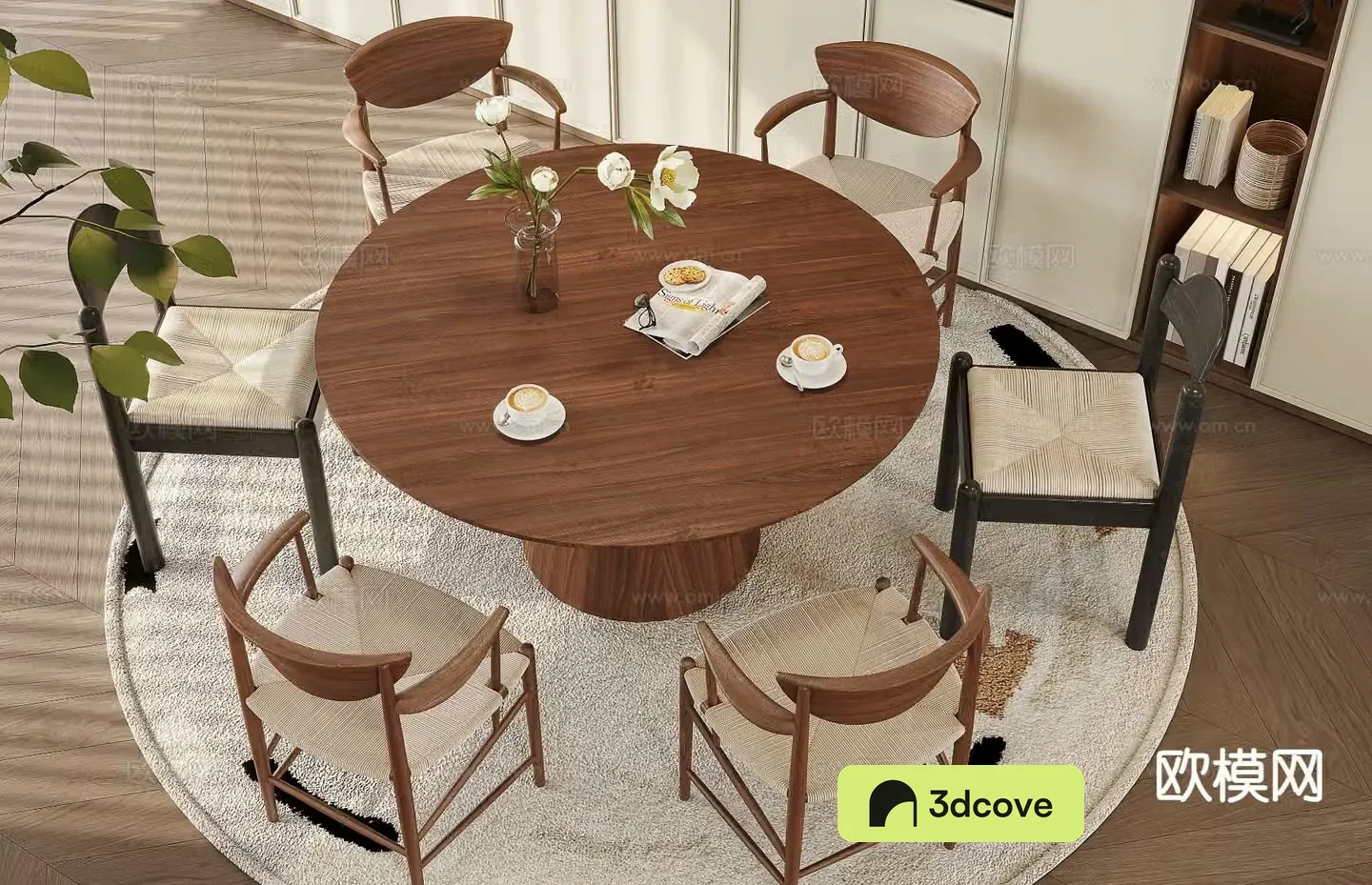 Medieval style dining table and chairs