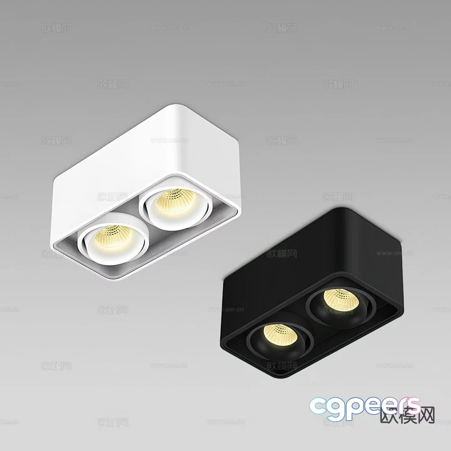 Surface-mounted downlights recessed spotlights magnetic lamps 3D model