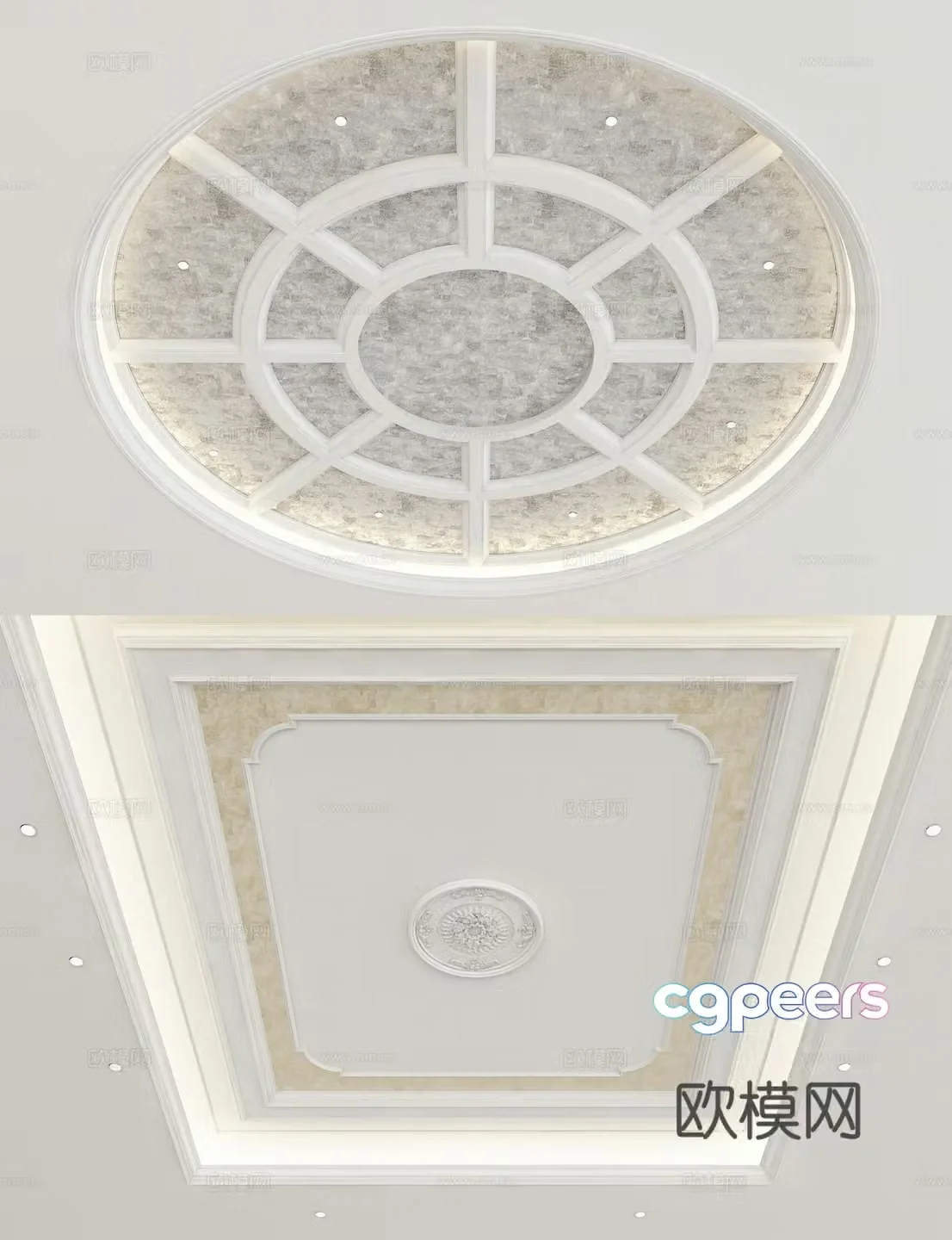 European style ceiling 3D model